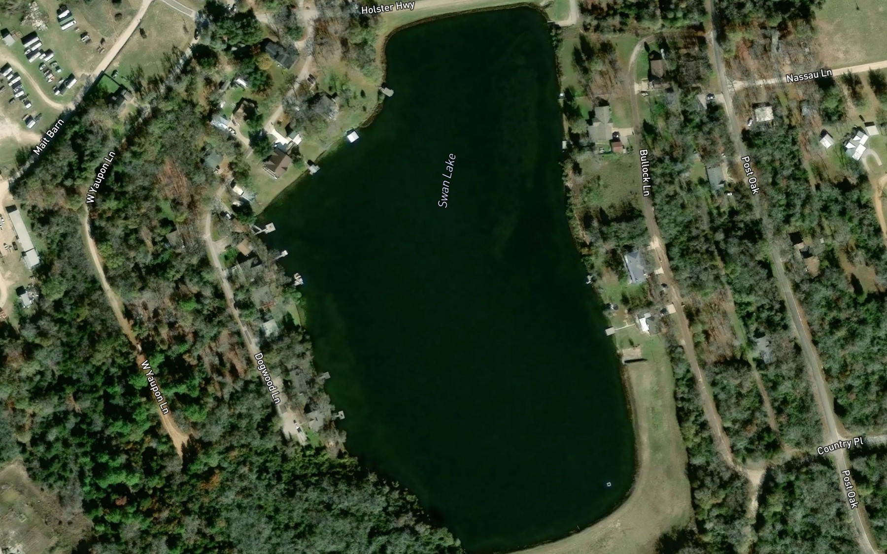 Satellite map of the Swan Lake