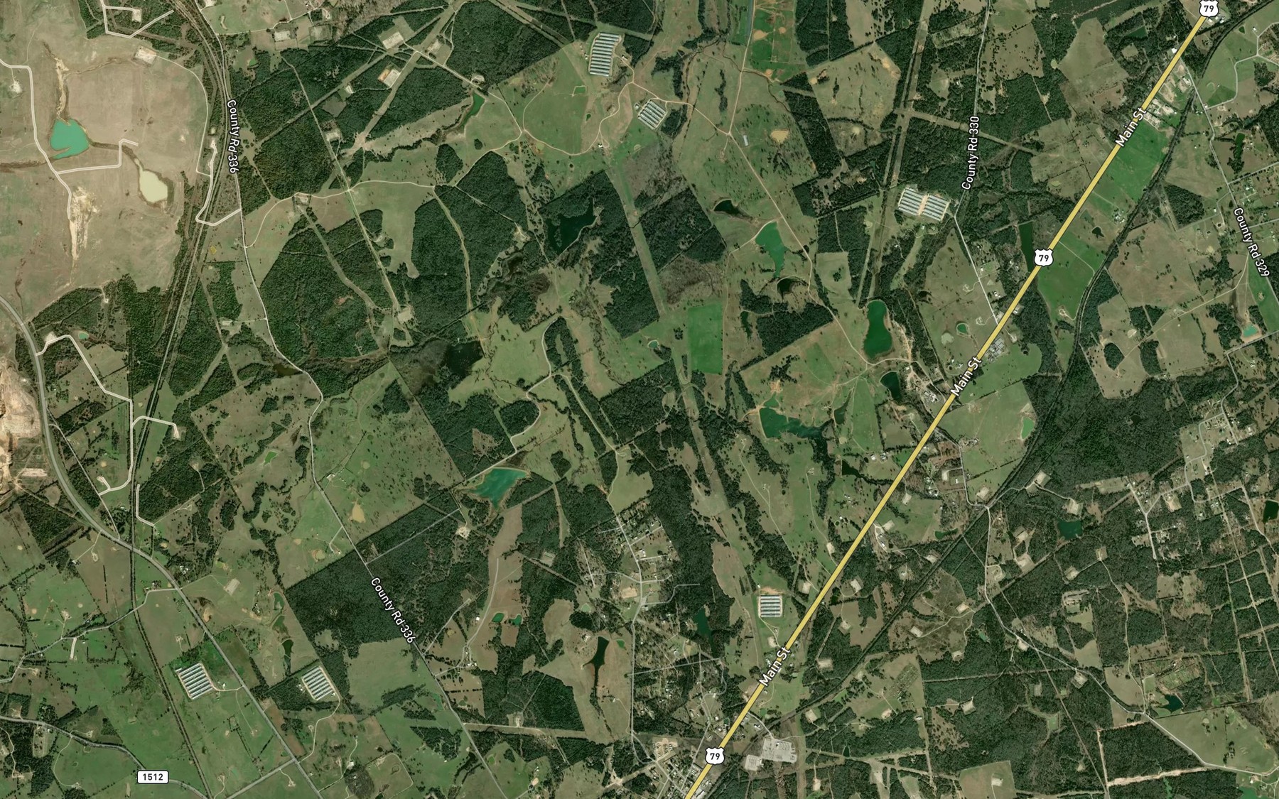Satellite map of the West Fork Panther Creek