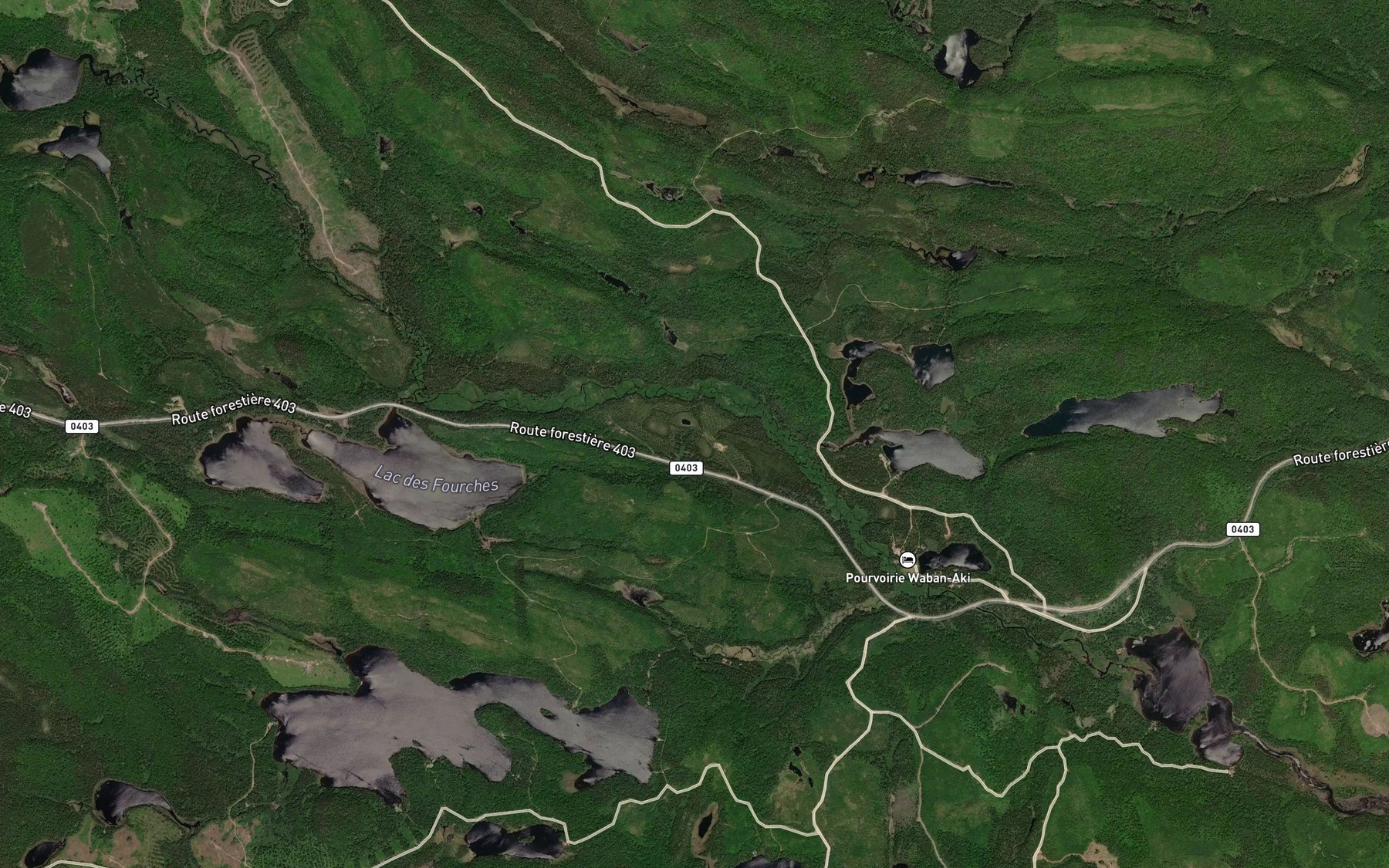 Satellite map of the Lac Diamant