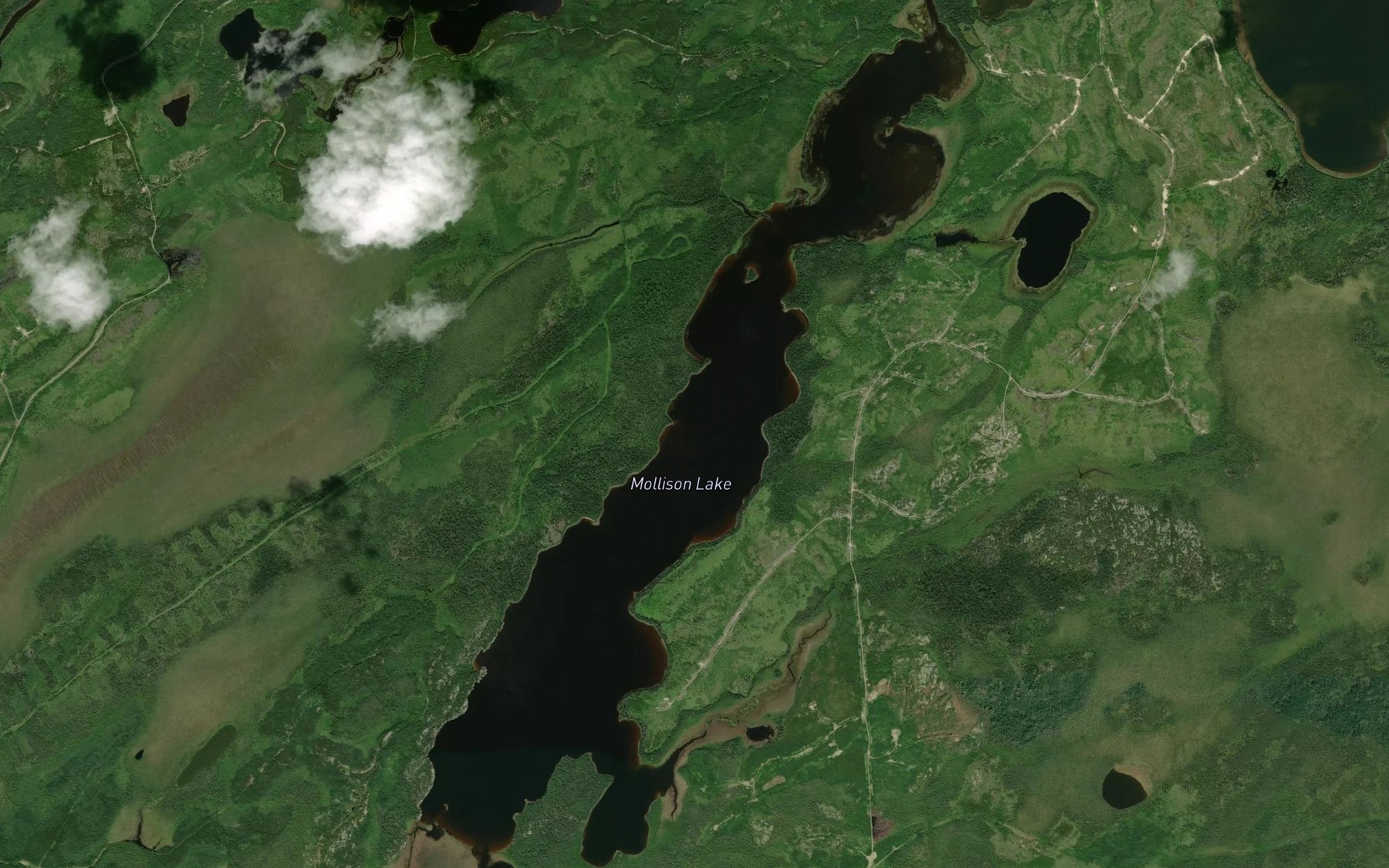 Satellite map of the Mollison Lake