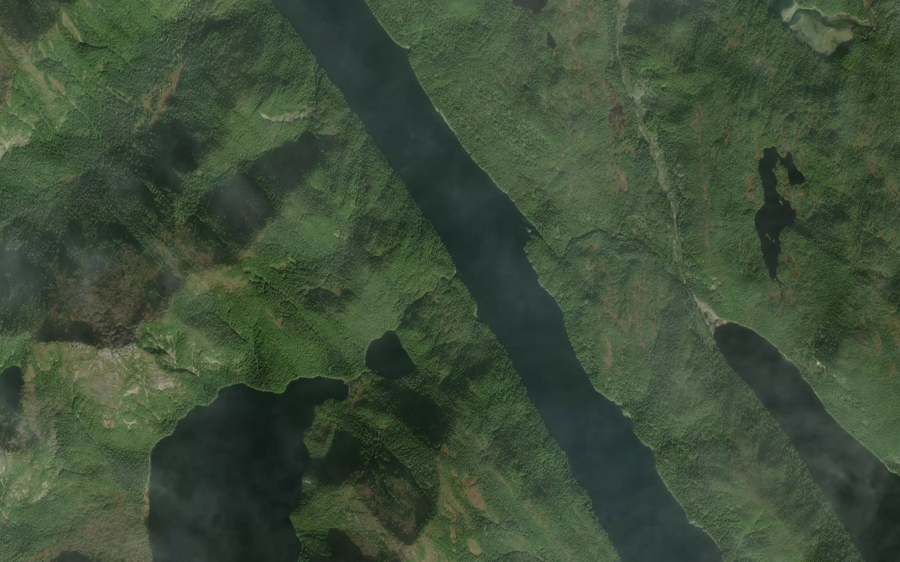 Satellite map of the Stella Creek