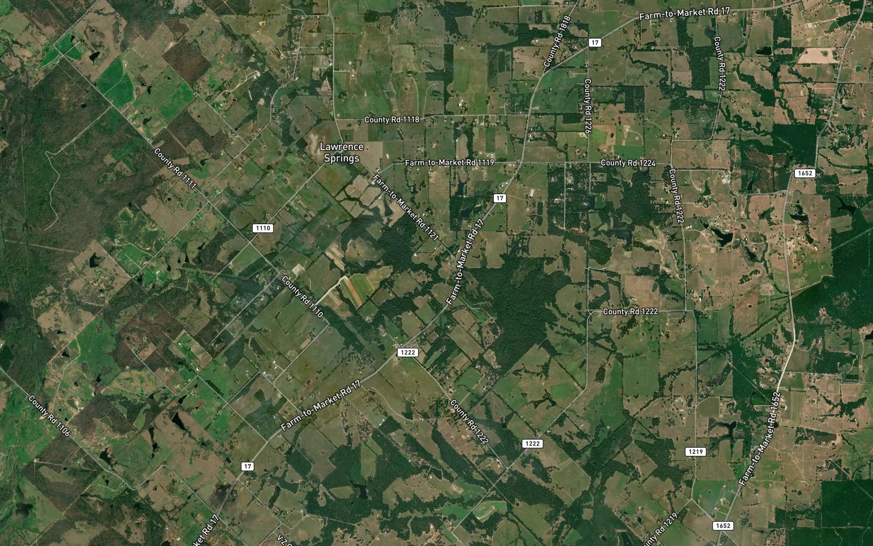 Satellite map of the Herrin Branch
