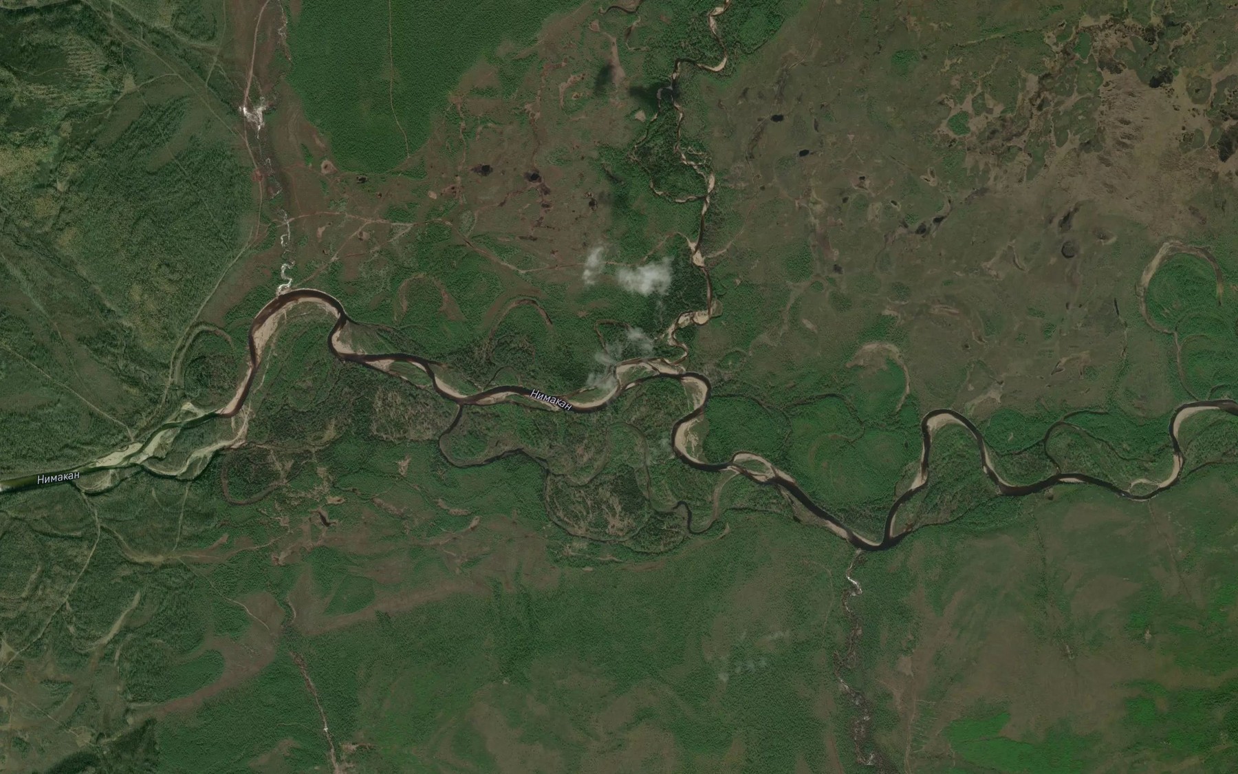 Satellite map of the Nizhnyaya Birandzha