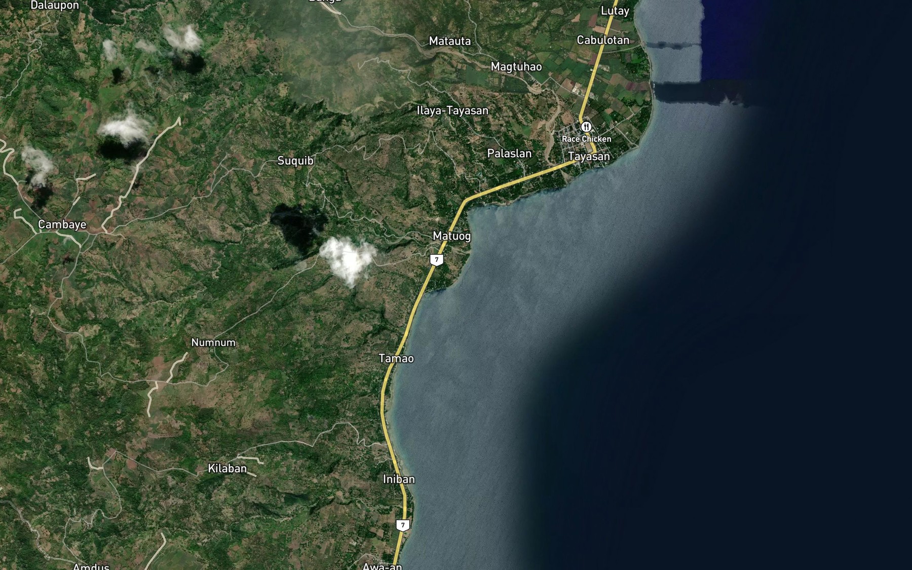 Satellite map of the Nibolangan River