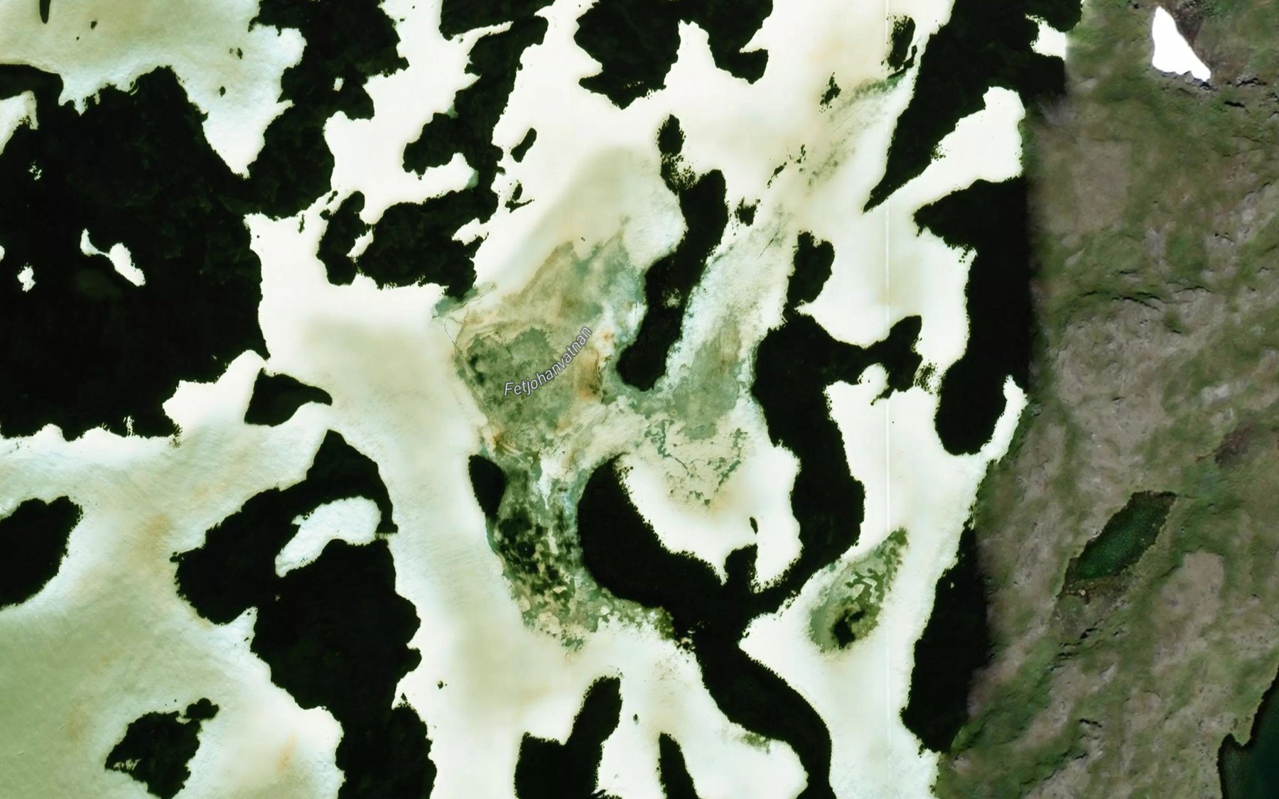 Satellite map of the Fetjohanvatnan