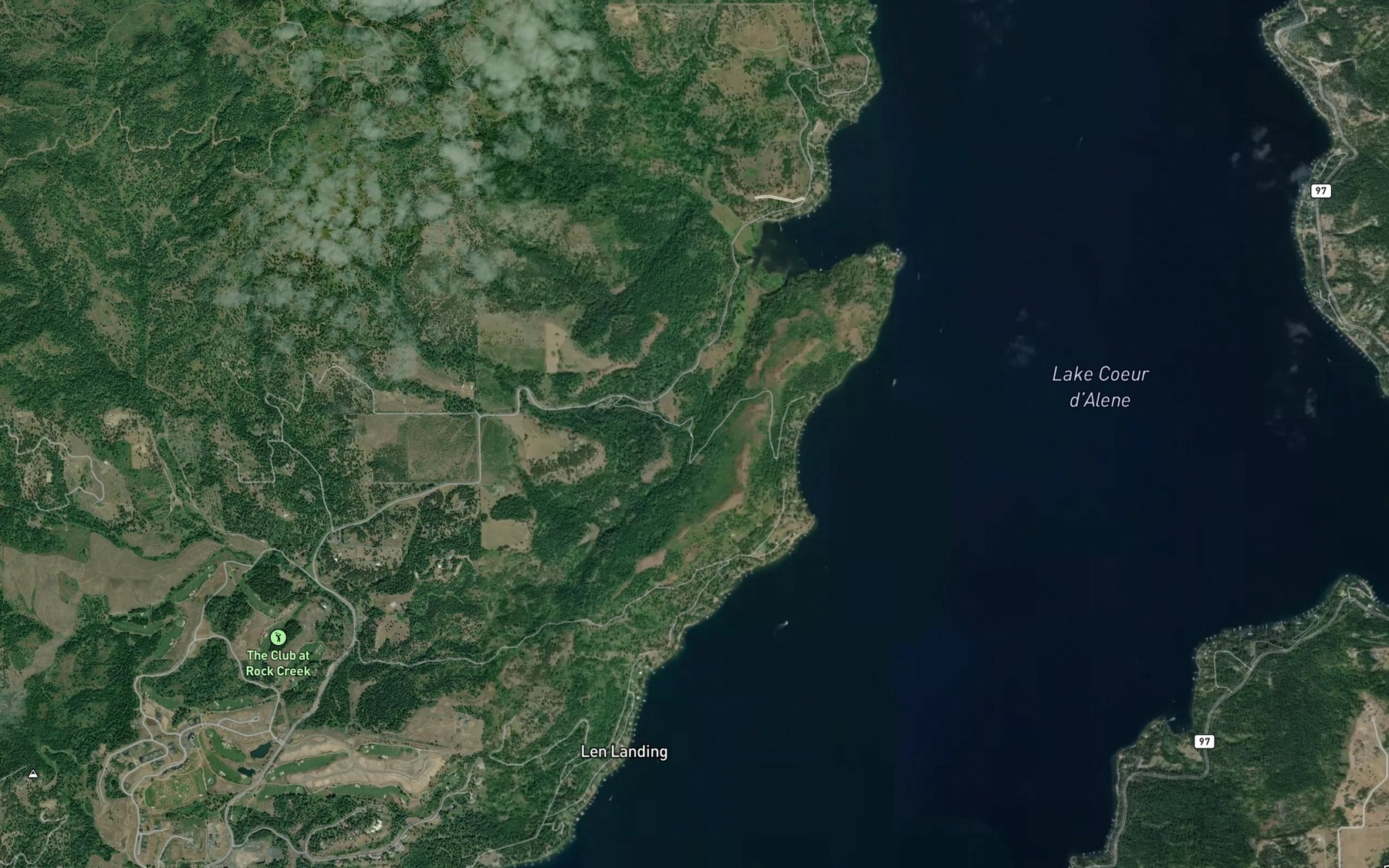 Satellite map of the Scott Creek