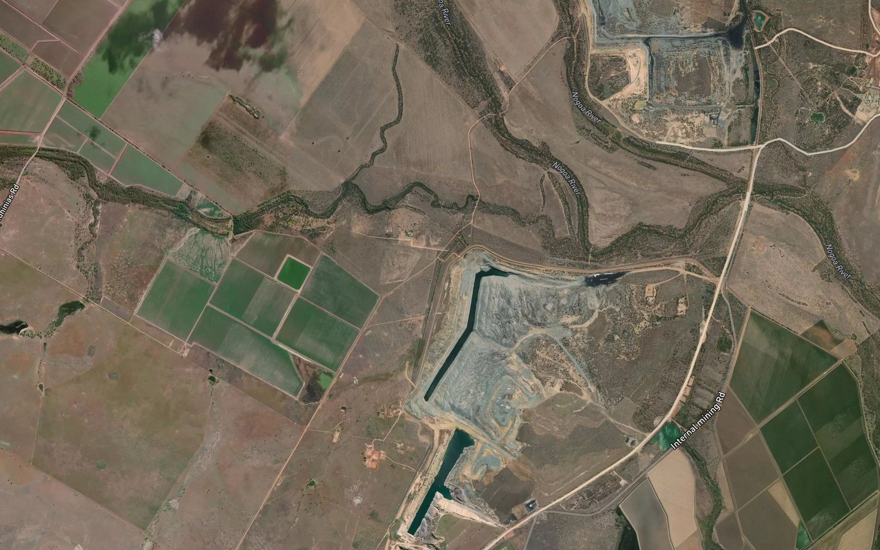 Satellite map of the Duck Ponds Lagoon