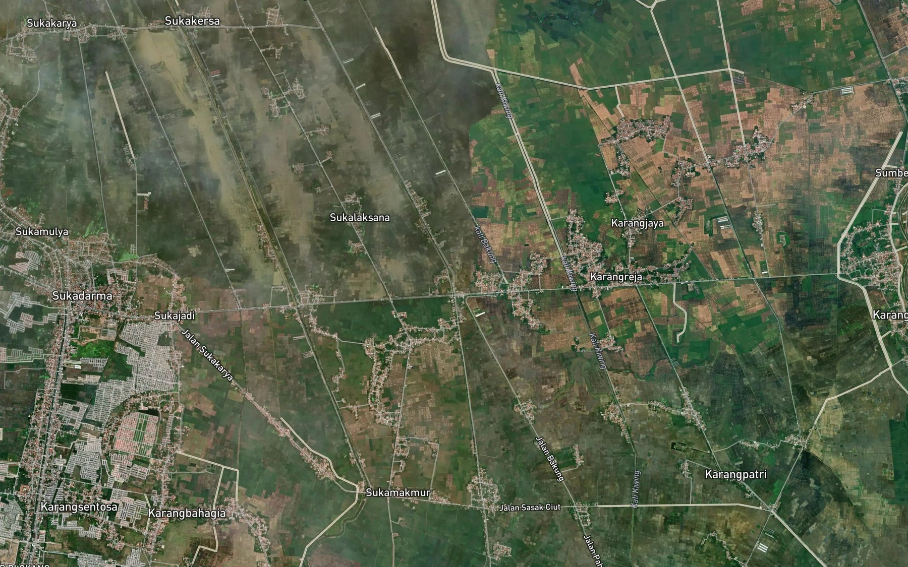 Satellite map of the Sungai Sekeler