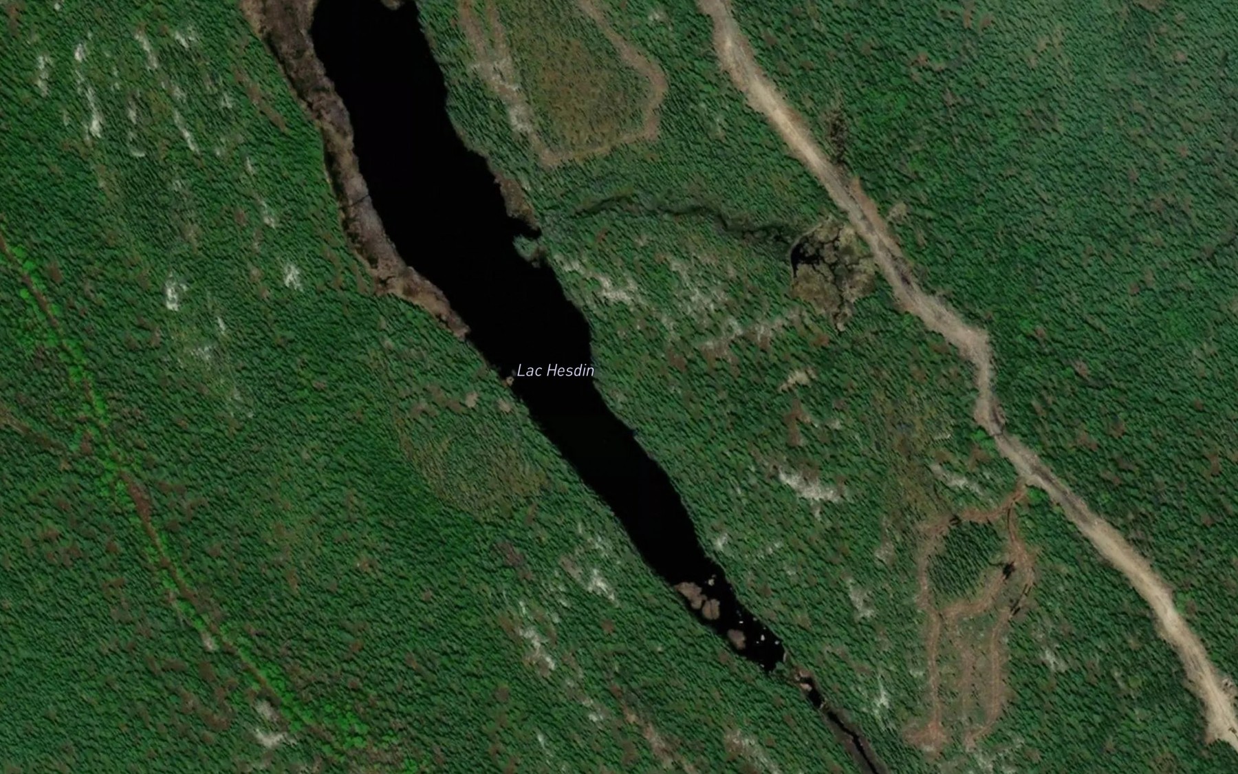 Satellite map of the Lac Hesdin