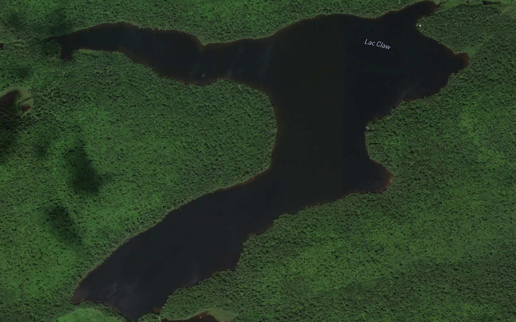 Satellite map of the Lac Claw
