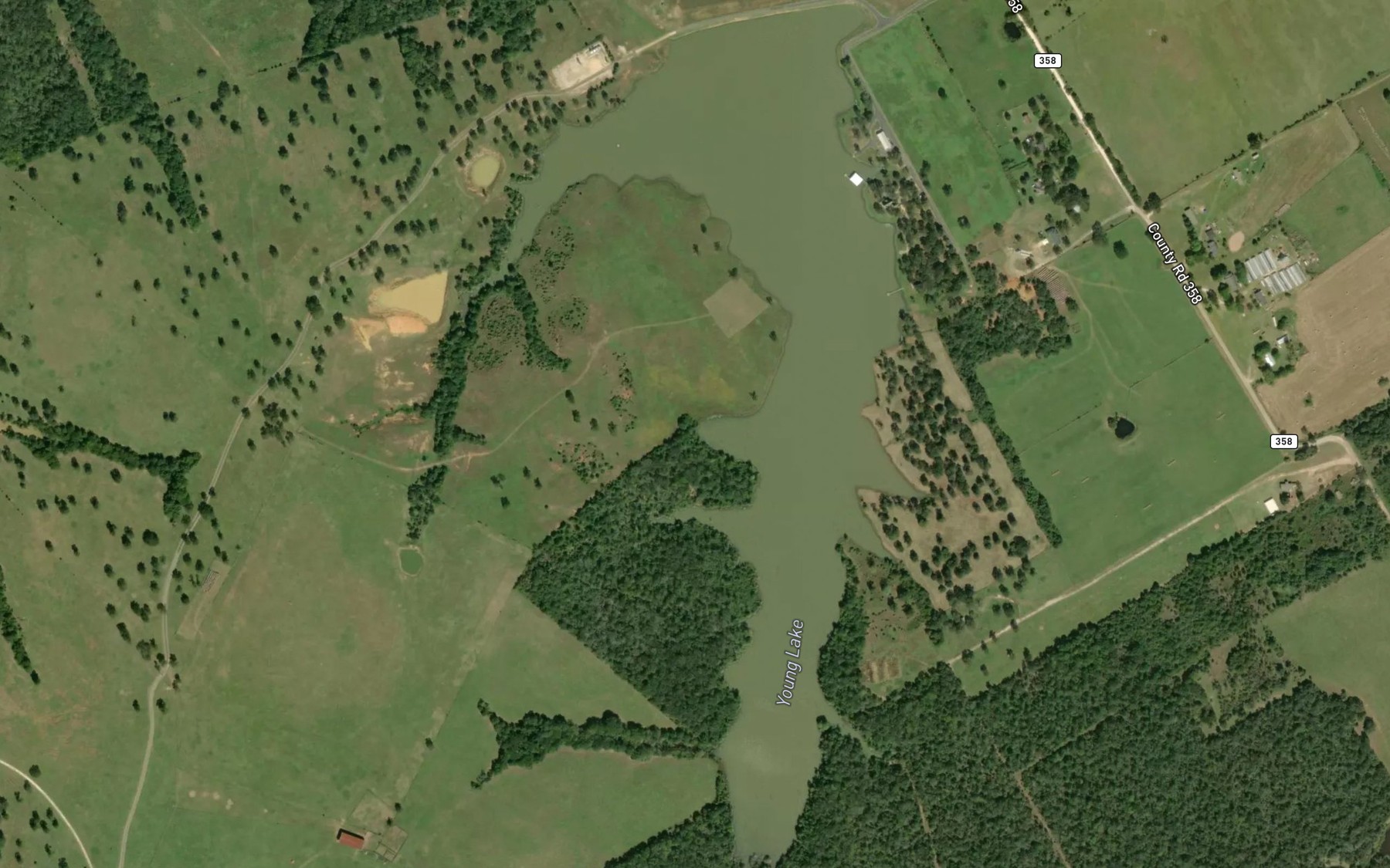 Satellite map of the Young Lake
