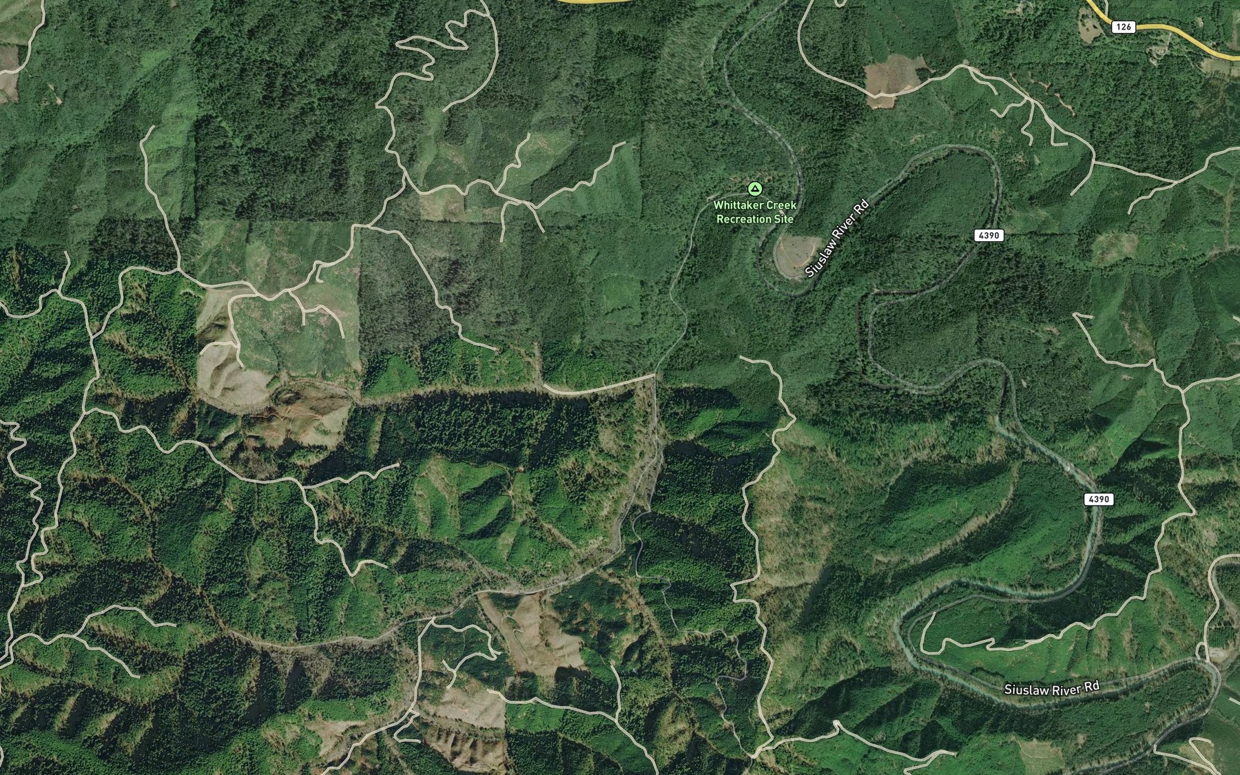Satellite map of the Bounds Creek