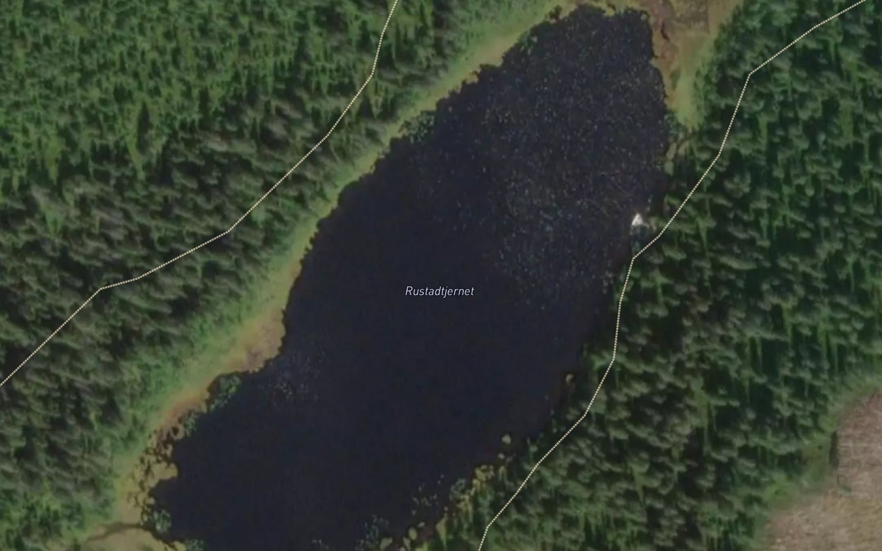 Satellite map of the Rustadtjernet