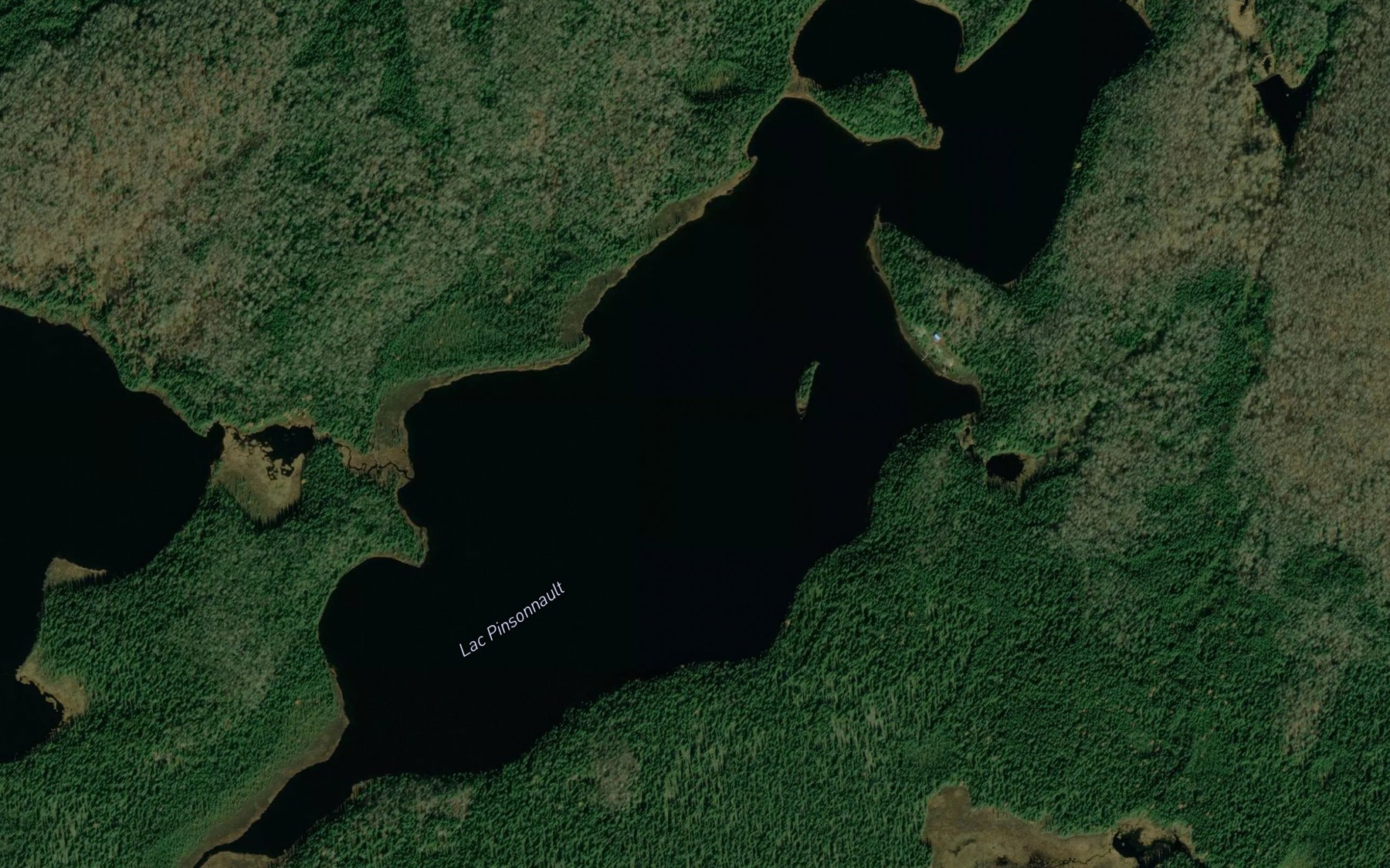 Satellite map of the Lac Pinsonnault