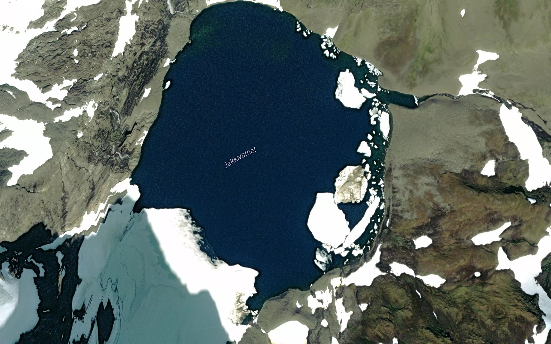Satellite map of the Jekkivatnet