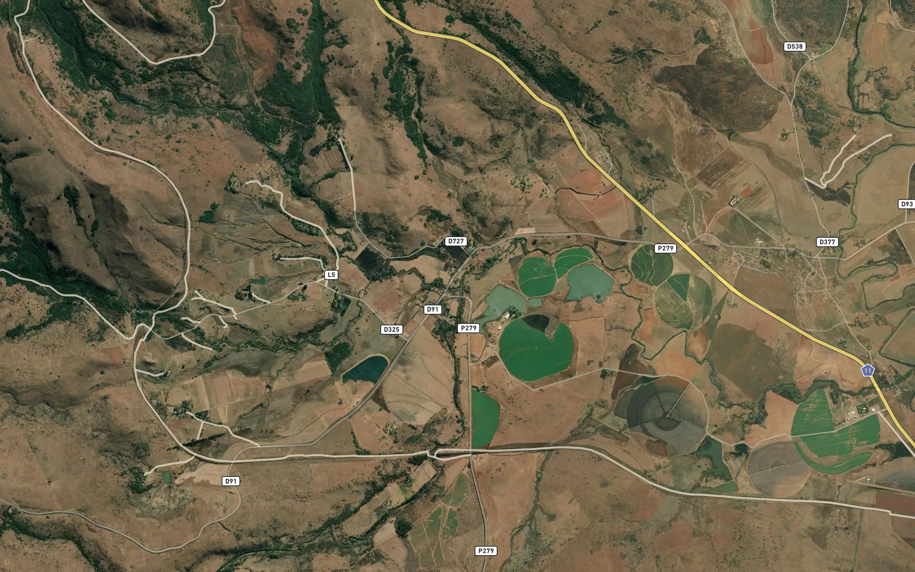 Satellite map of the Harterivier