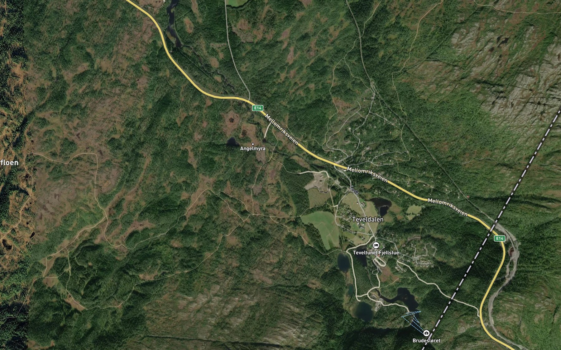 Satellite map of the Mobekken
