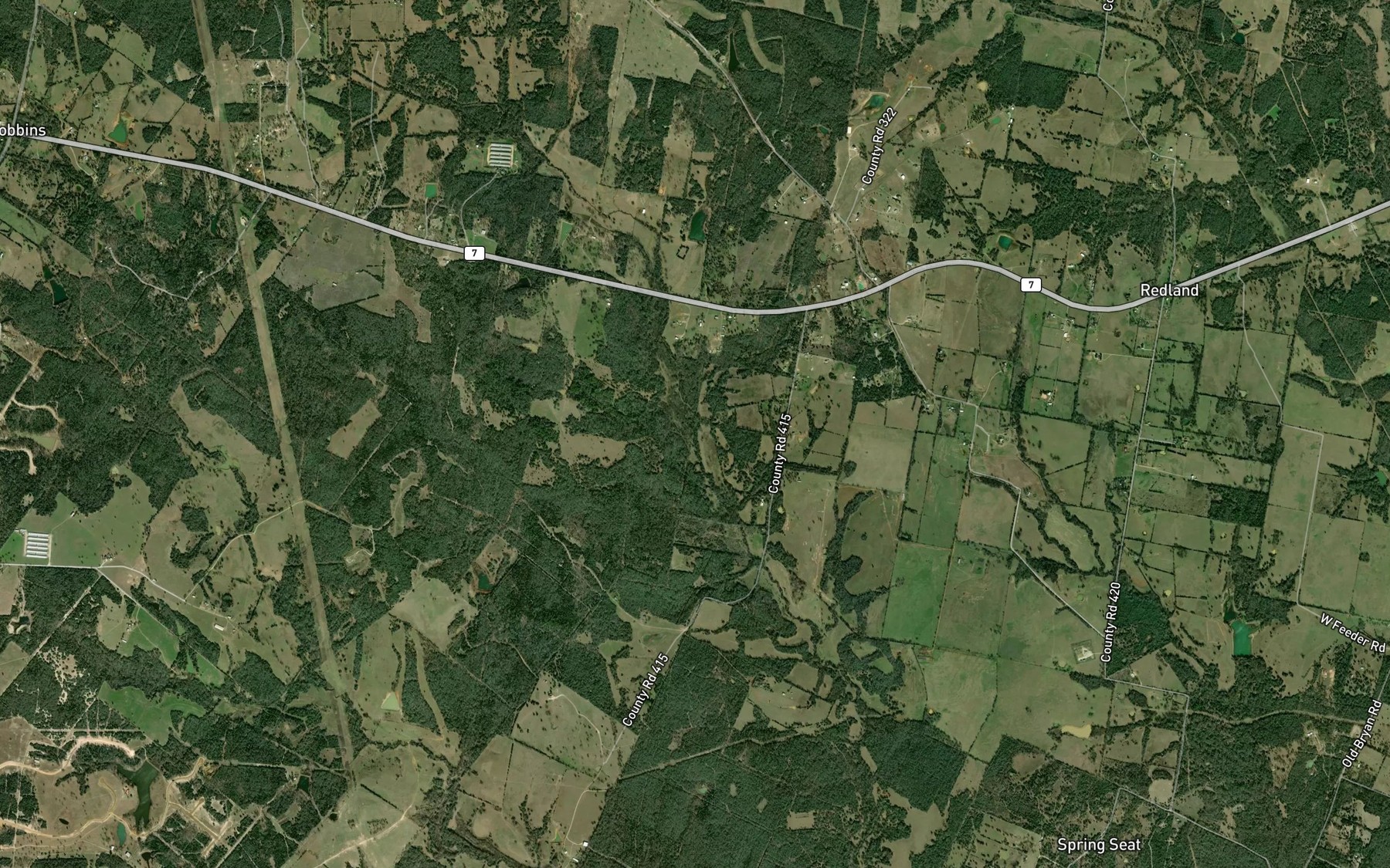 Satellite map of the Buzzard Branch