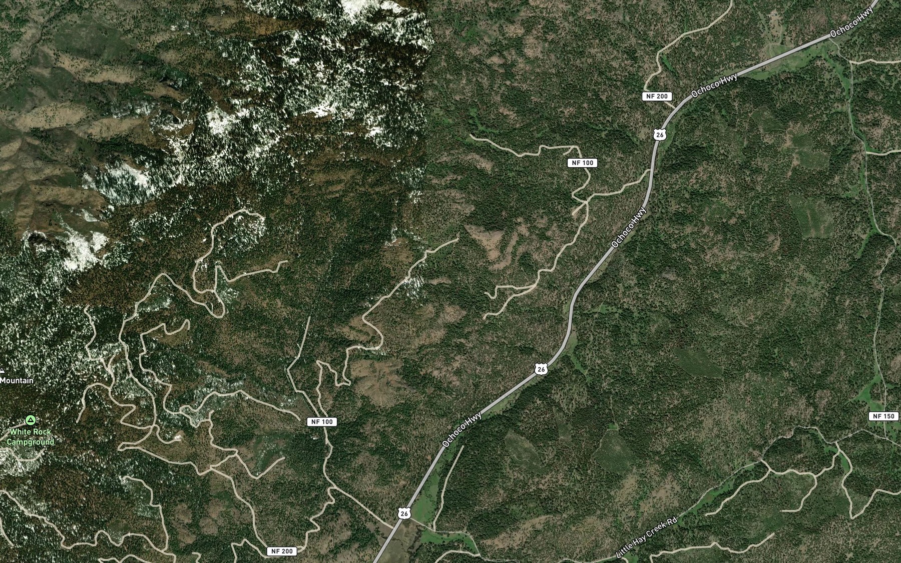 Satellite map of the Cox Reservoir
