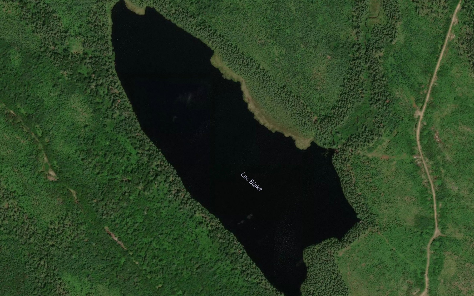 Satellite map of the Lac Blake