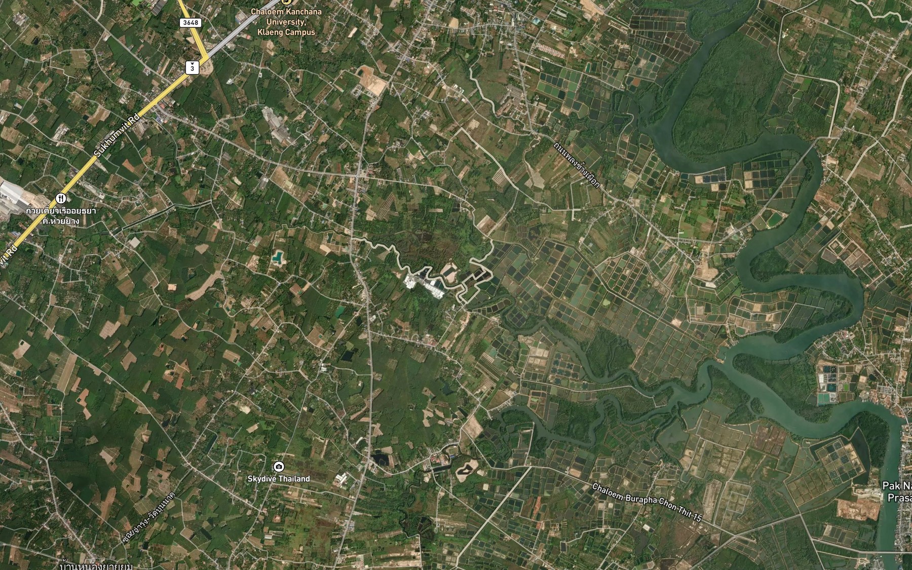 Satellite map of the Khlong Kha