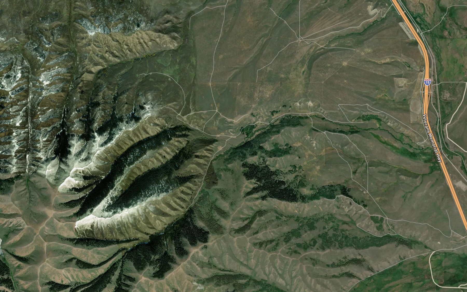 Satellite map of the Ditch Creek