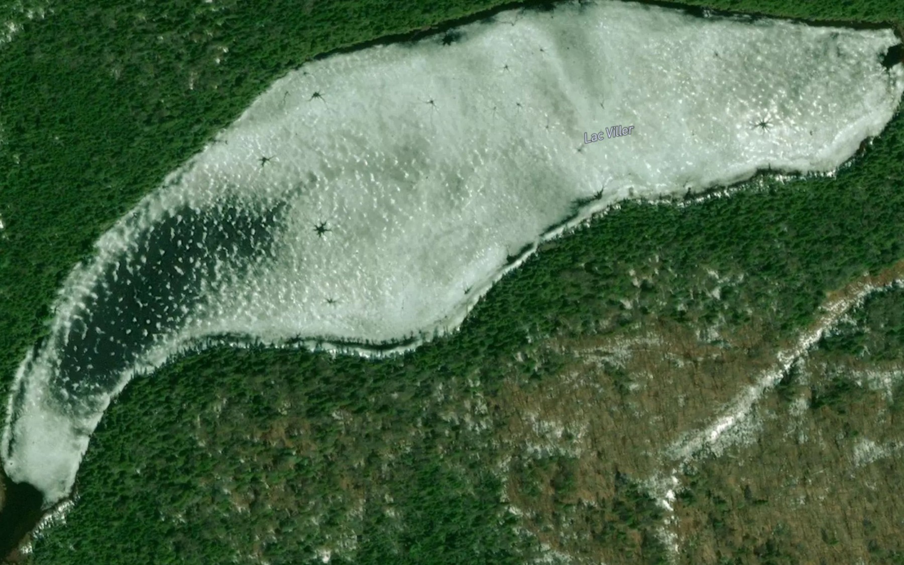 Satellite map of the Lac Viller