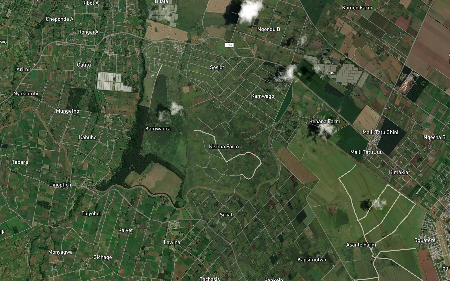 Satellite map of the Nessuiet