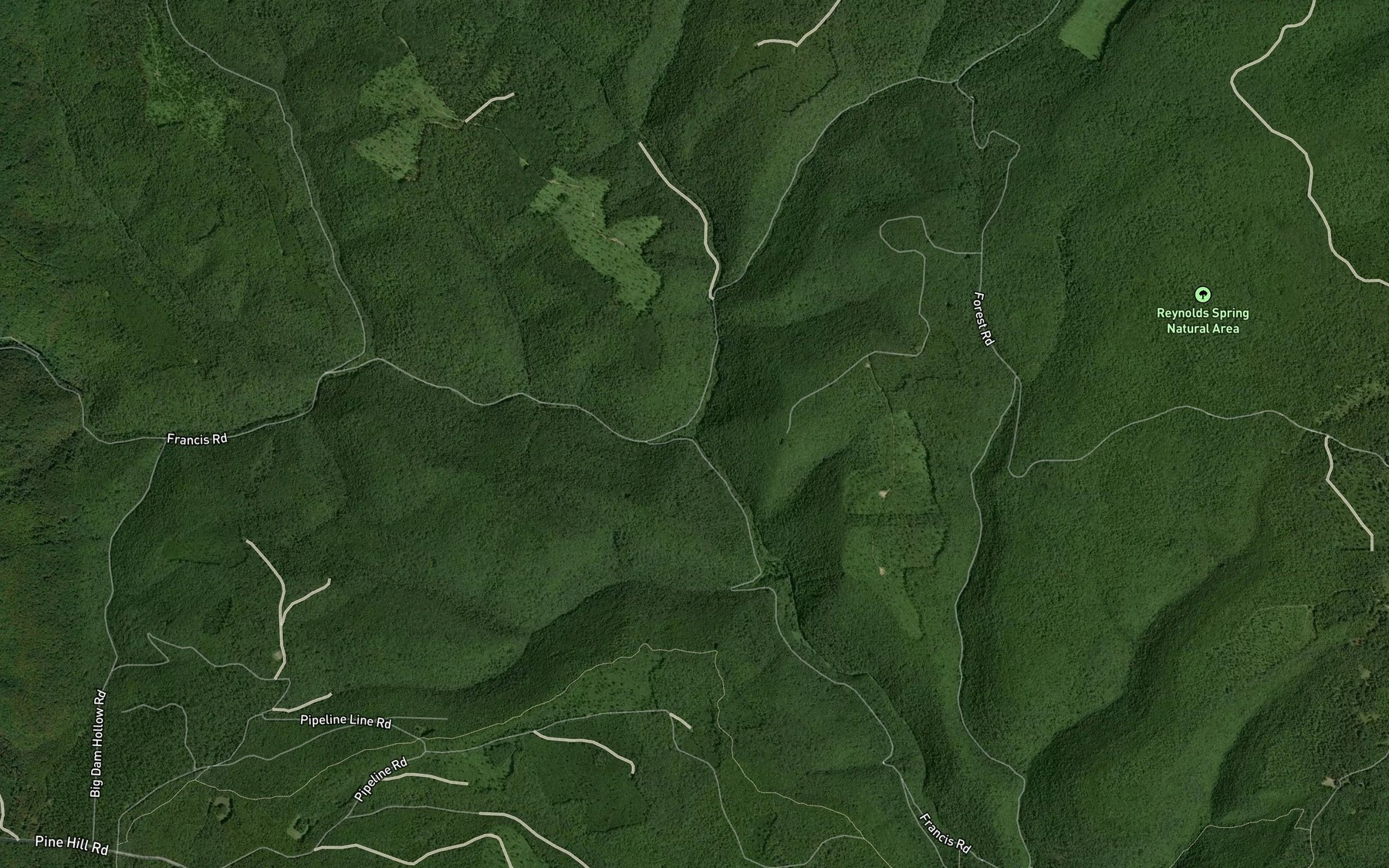 Satellite map of the Francis Branch