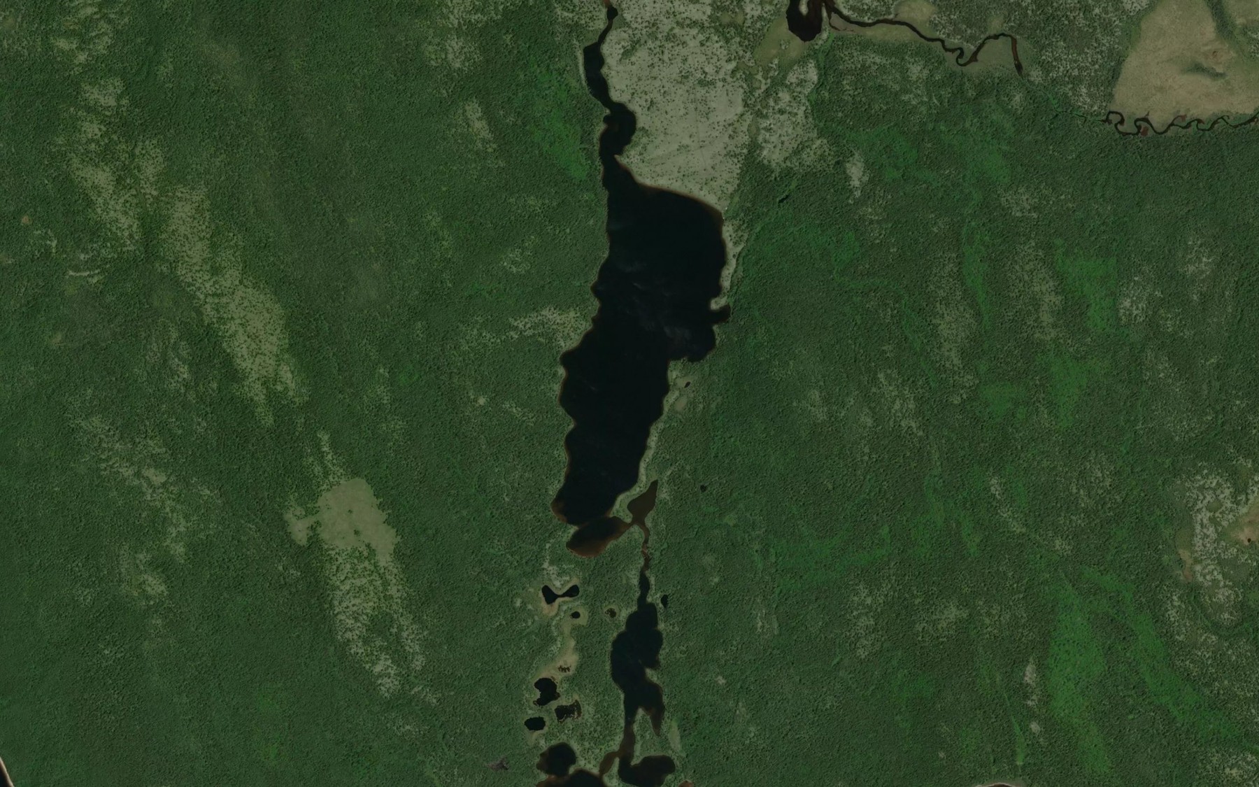 Satellite map of the Lac Raymond-Desmeules