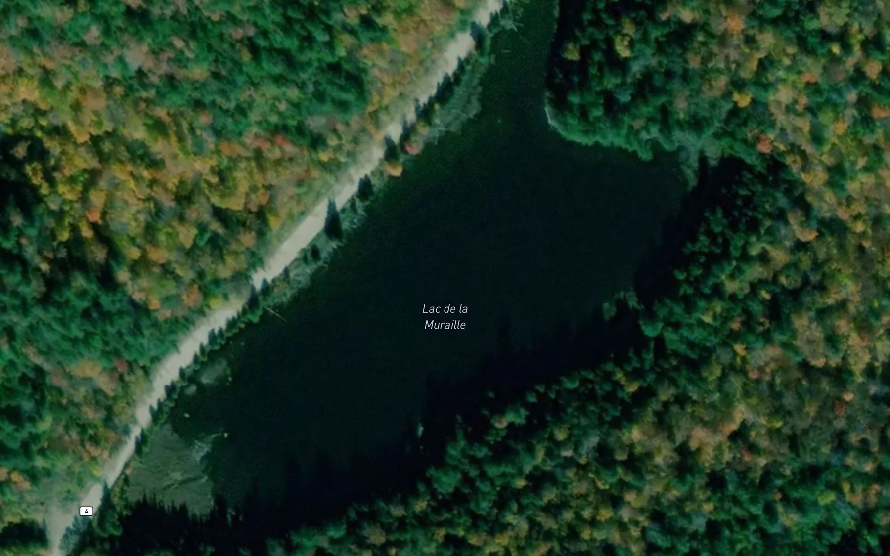 Satellite map of the Lac de la Muraille
