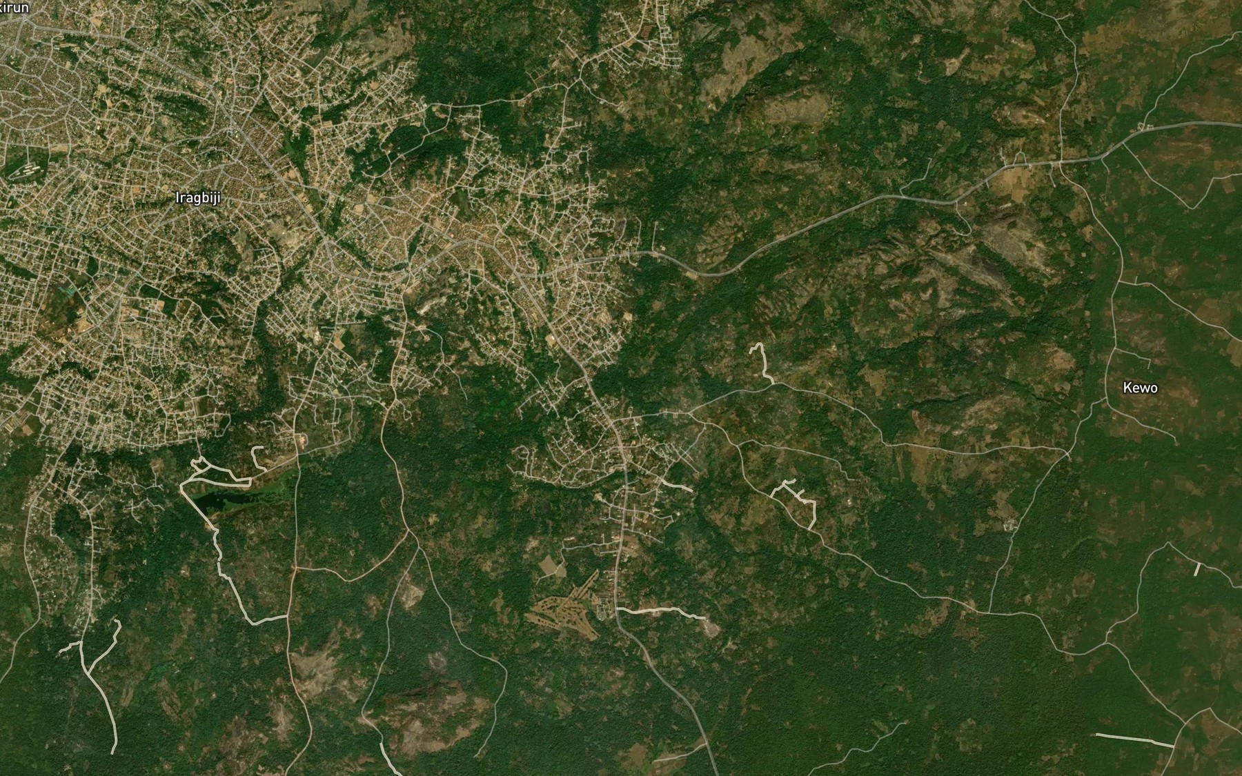 Satellite map of the River Erinwo