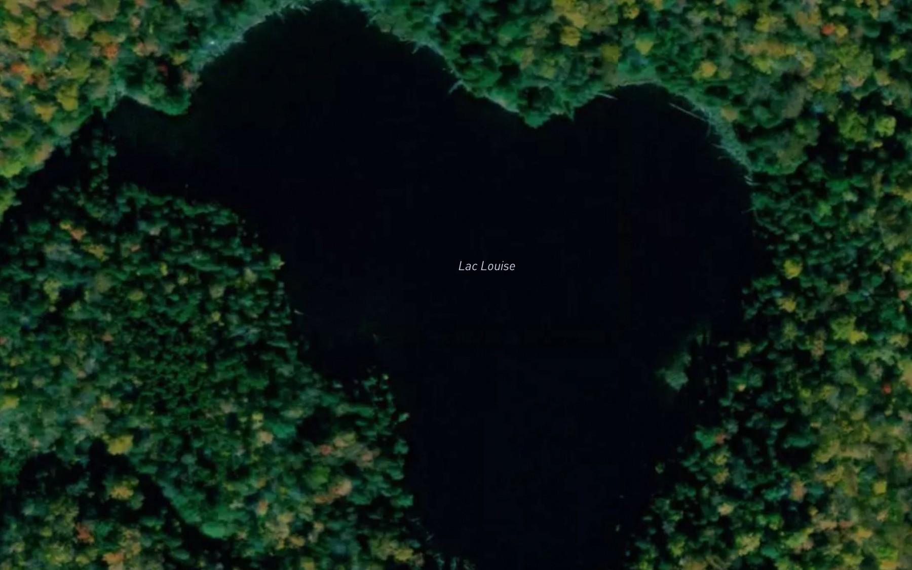 Satellite map of the Lac Louise