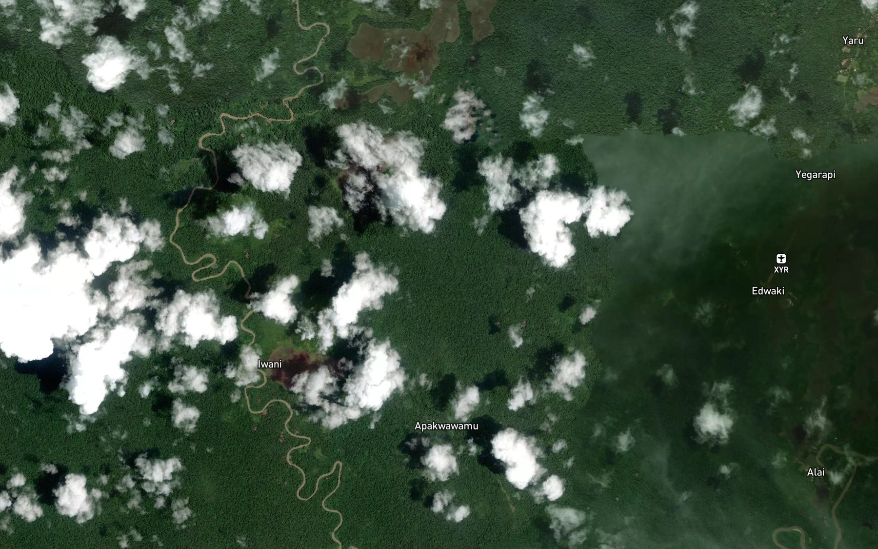 Satellite map of the Ebna Creek