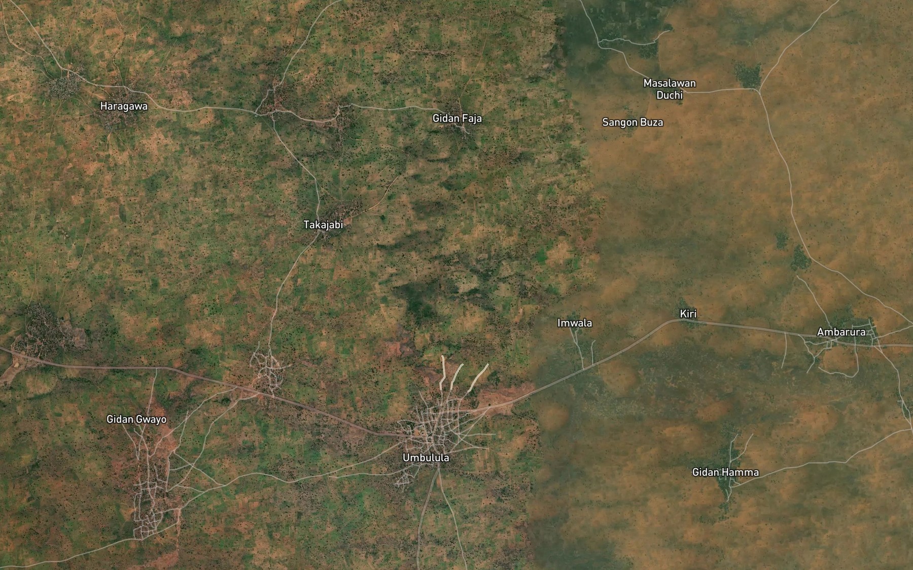 Satellite map of the Takajabi Pond