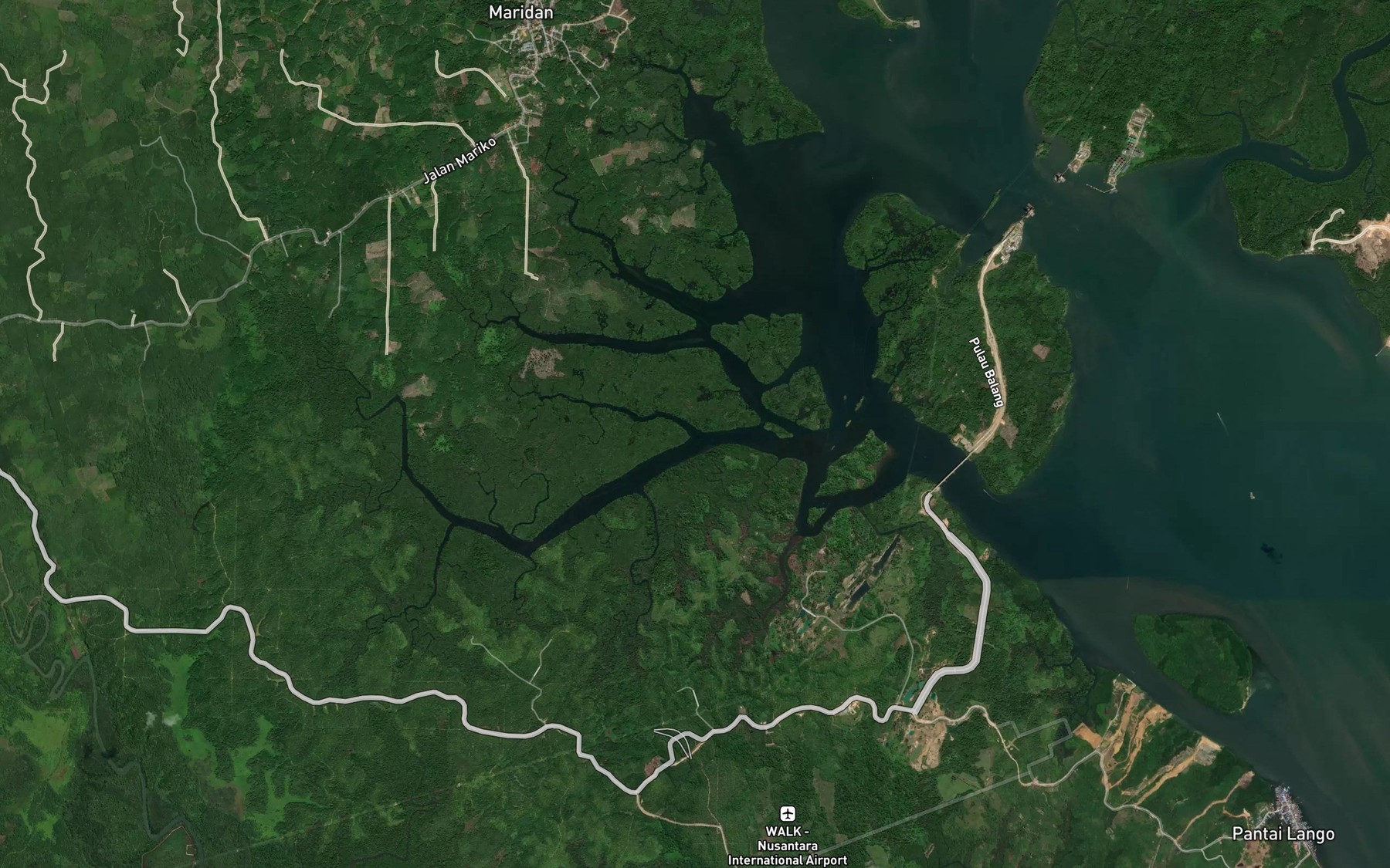 Satellite map of the Sungai June