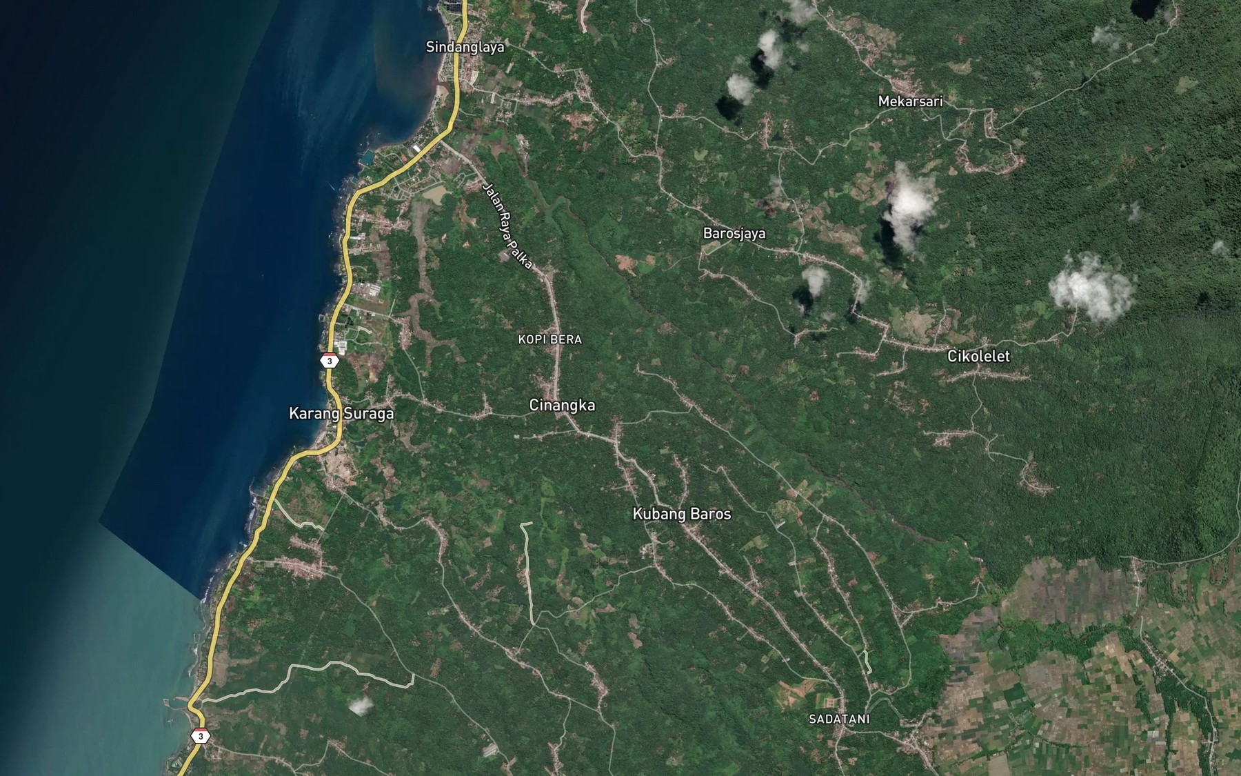 Satellite map of the Ci Cangkedan