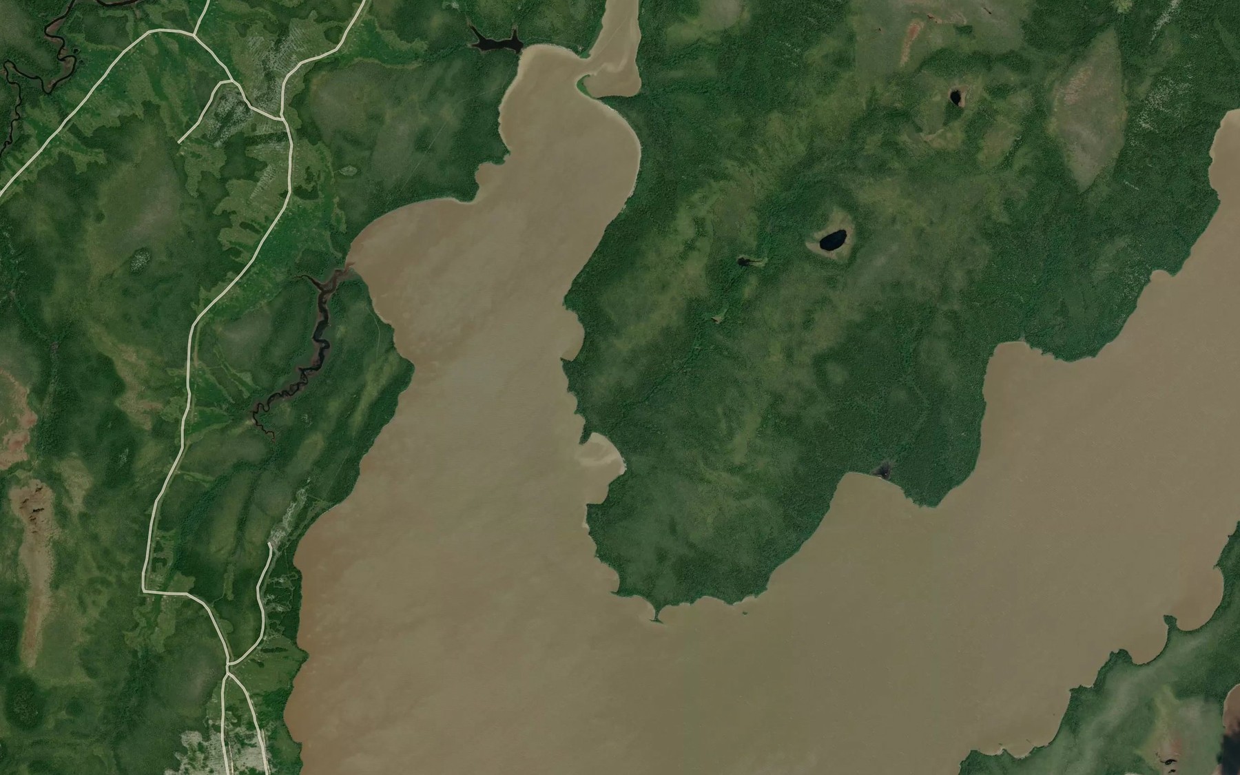 Satellite map of the Ruisseau Kapwanamishiiu