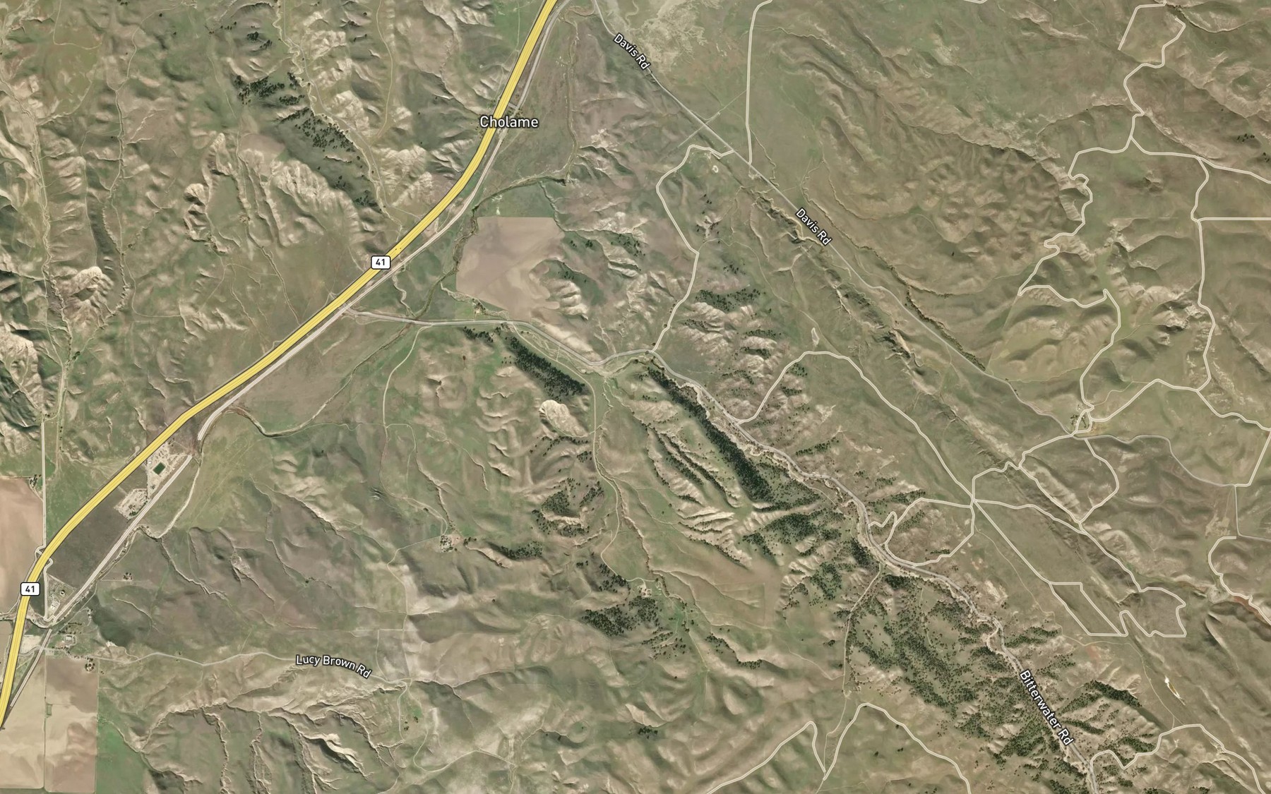 Satellite map of the Ybarra Spring