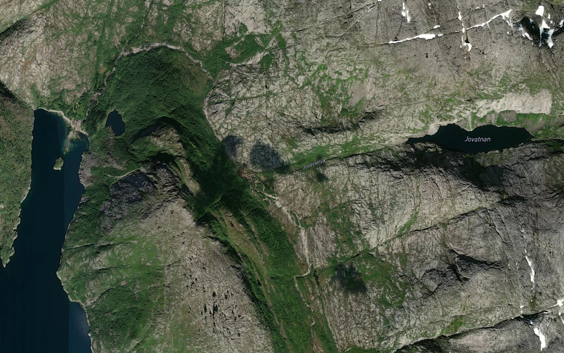 Satellite map of the Jovasselva