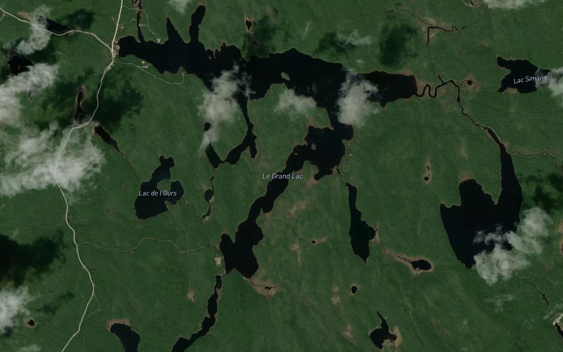 Satellite map of the Le Grand Lac