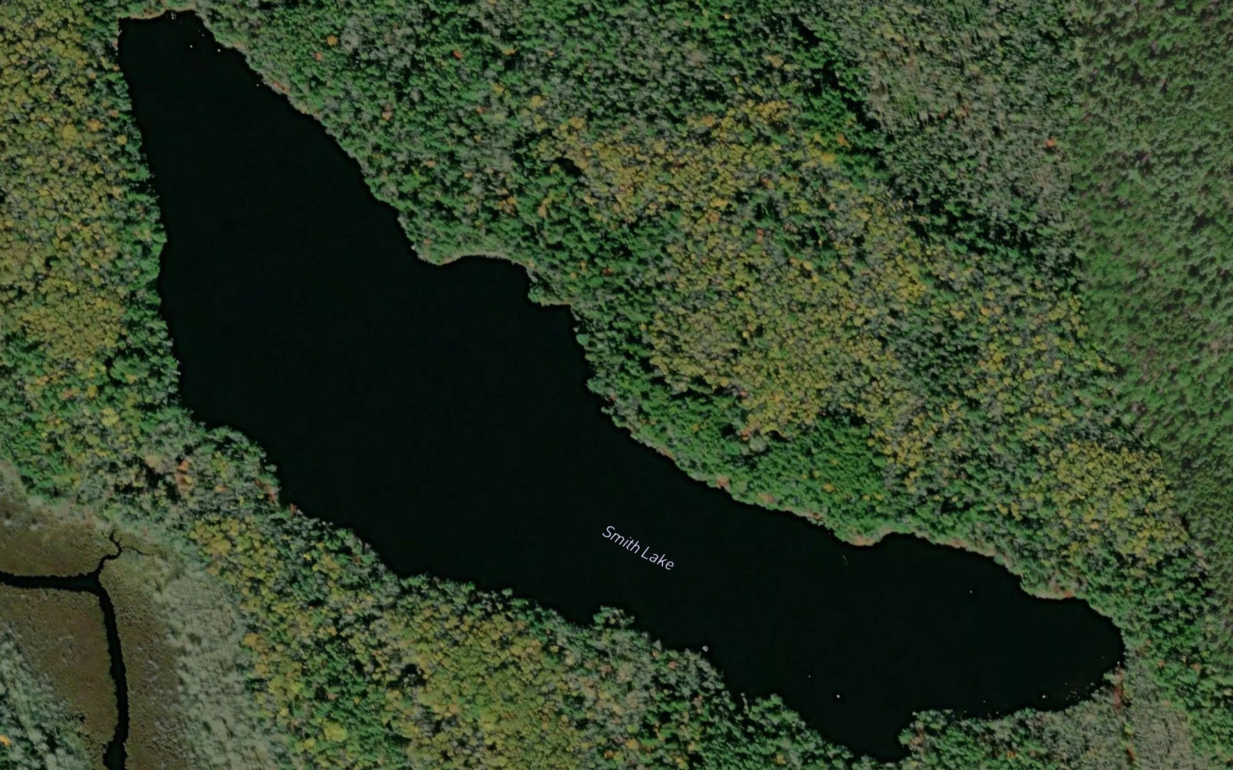 Satellite map of the Smith Lake