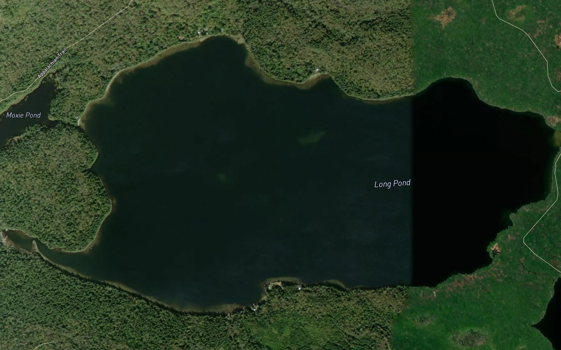 Satellite map of the Long Pond
