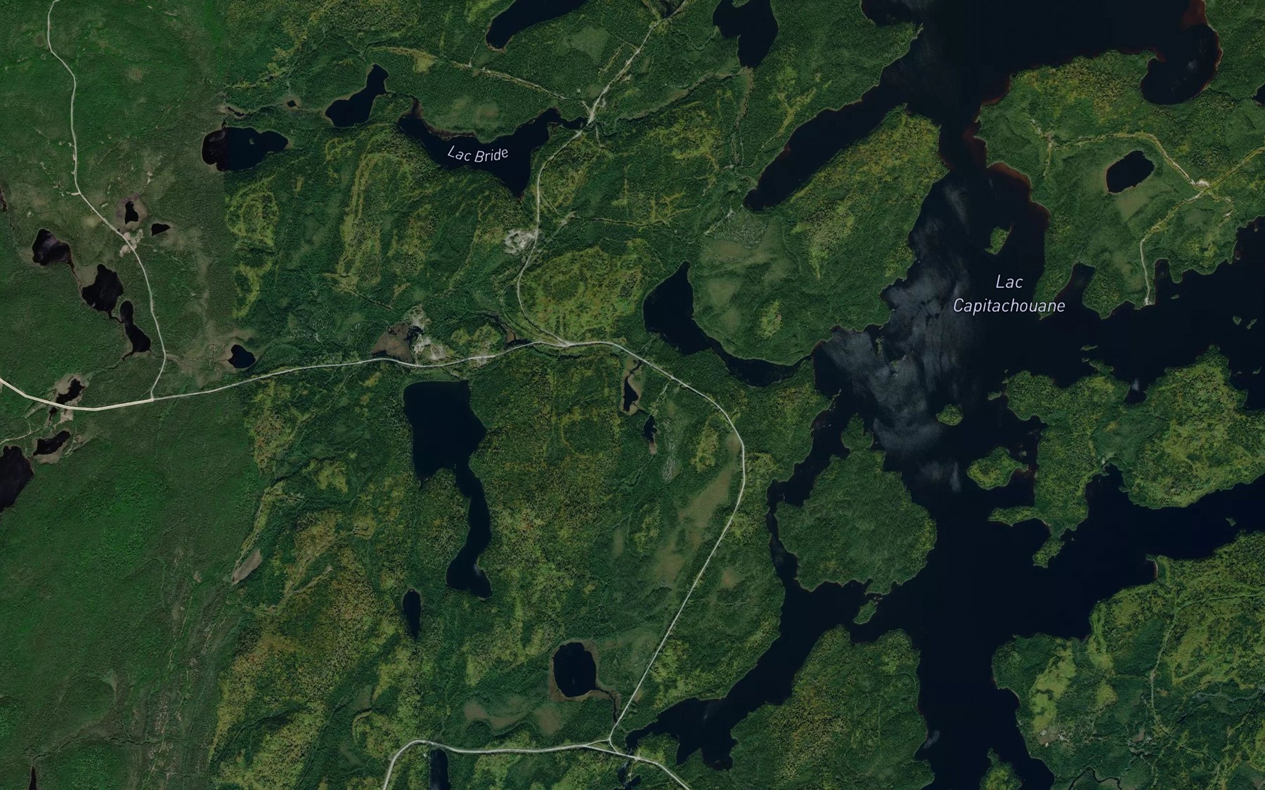 Satellite map of the Lac du Cerisier
