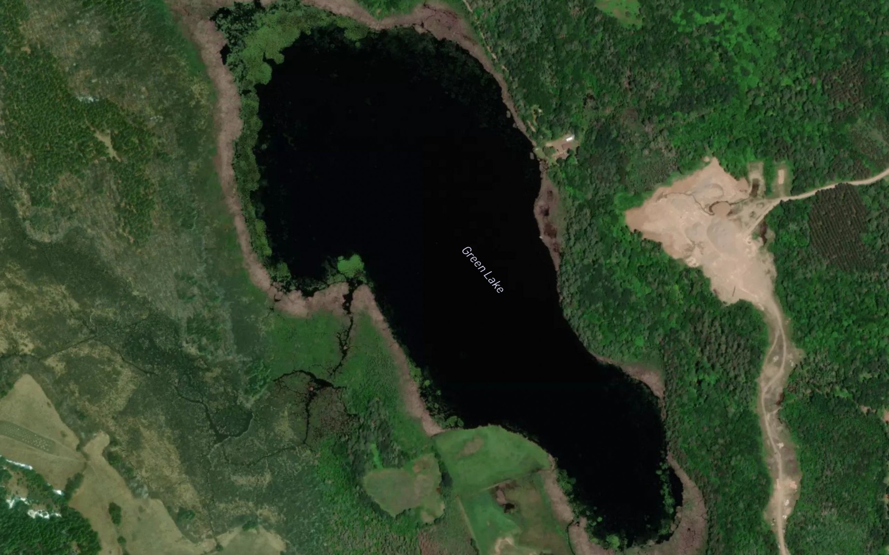 Satellite map of the Green Lake