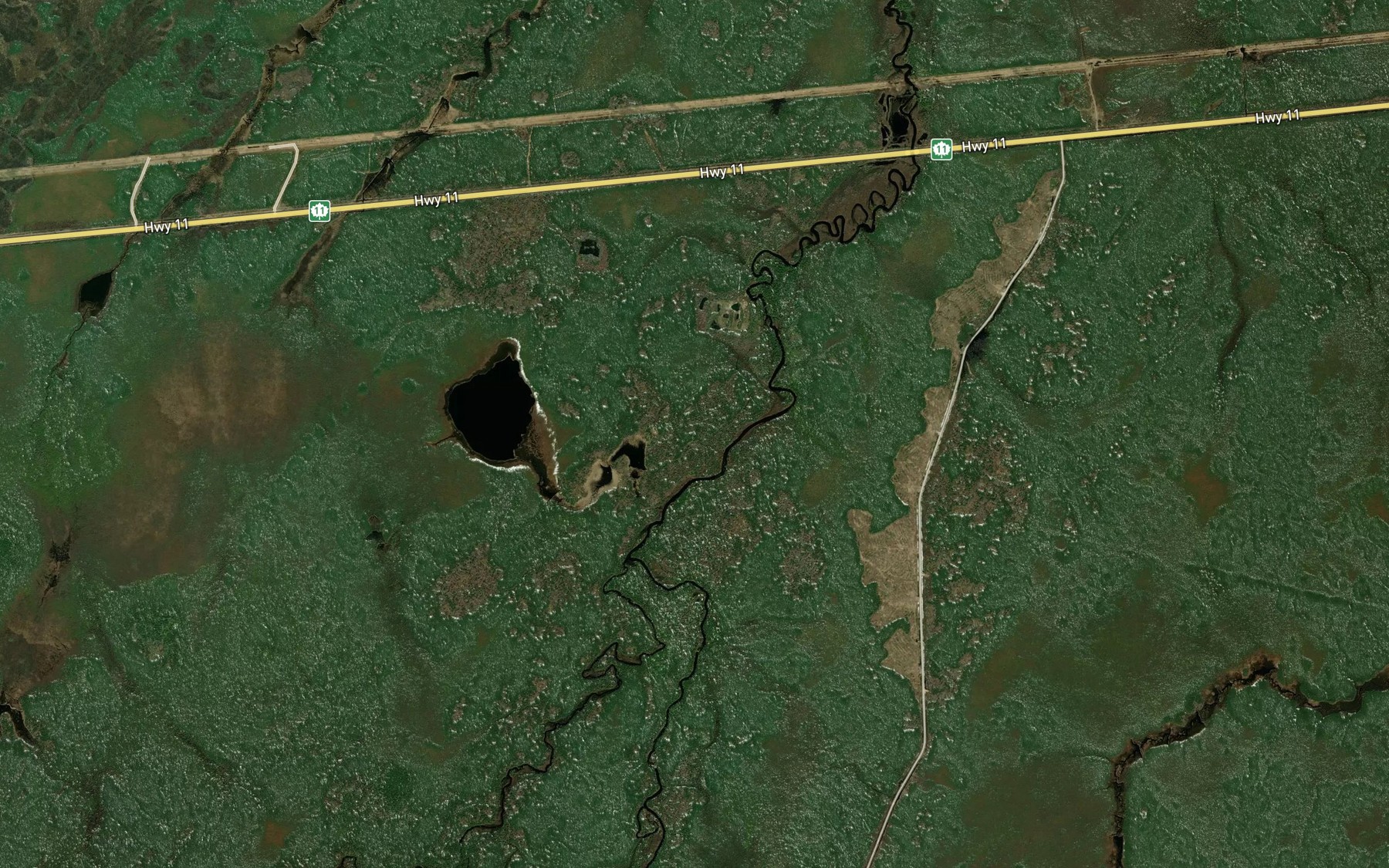 Satellite map of the Bad River
