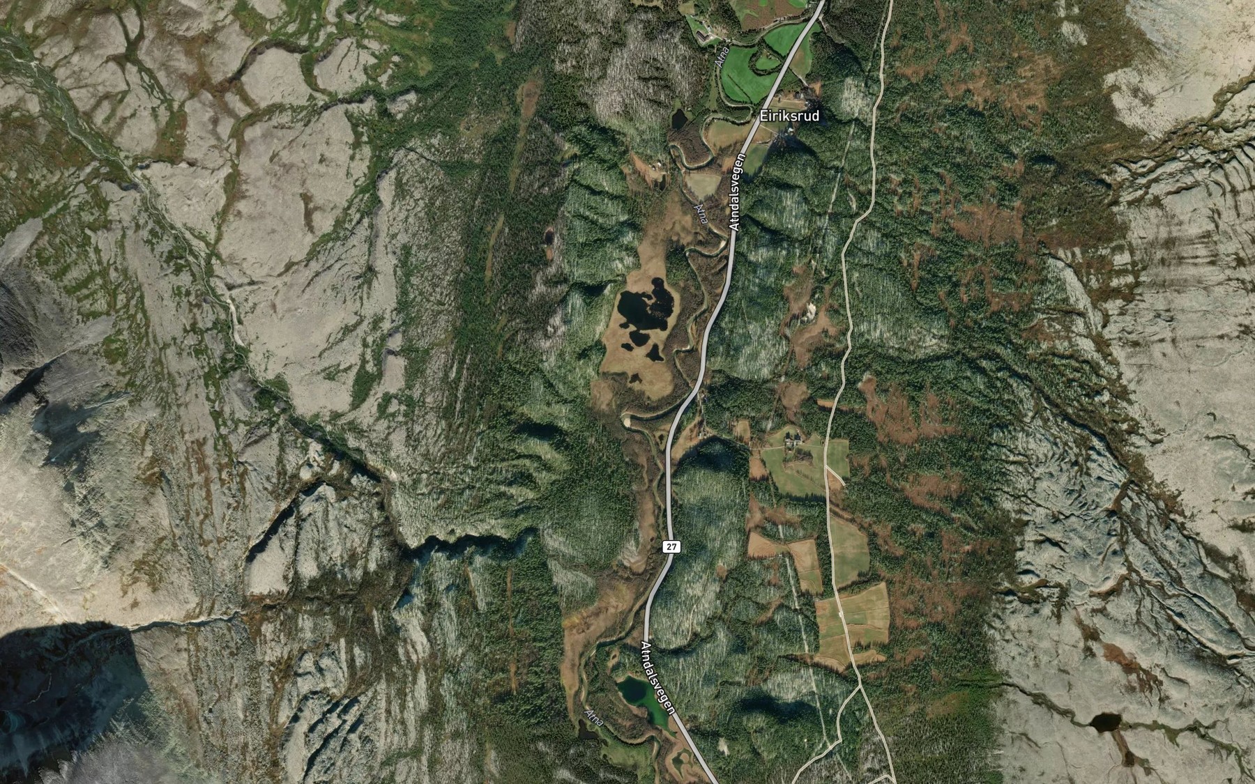 Satellite map of the Nylyukvilte