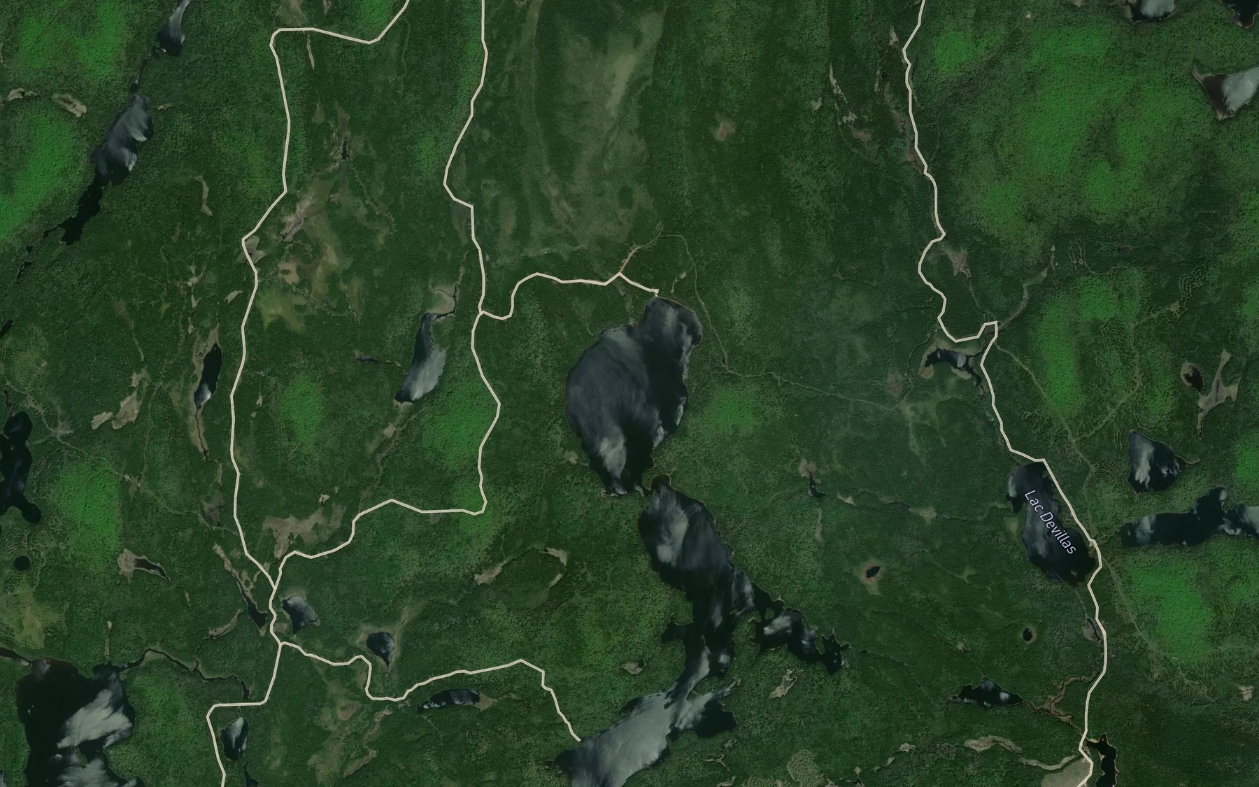 Satellite map of the Lac Montredon
