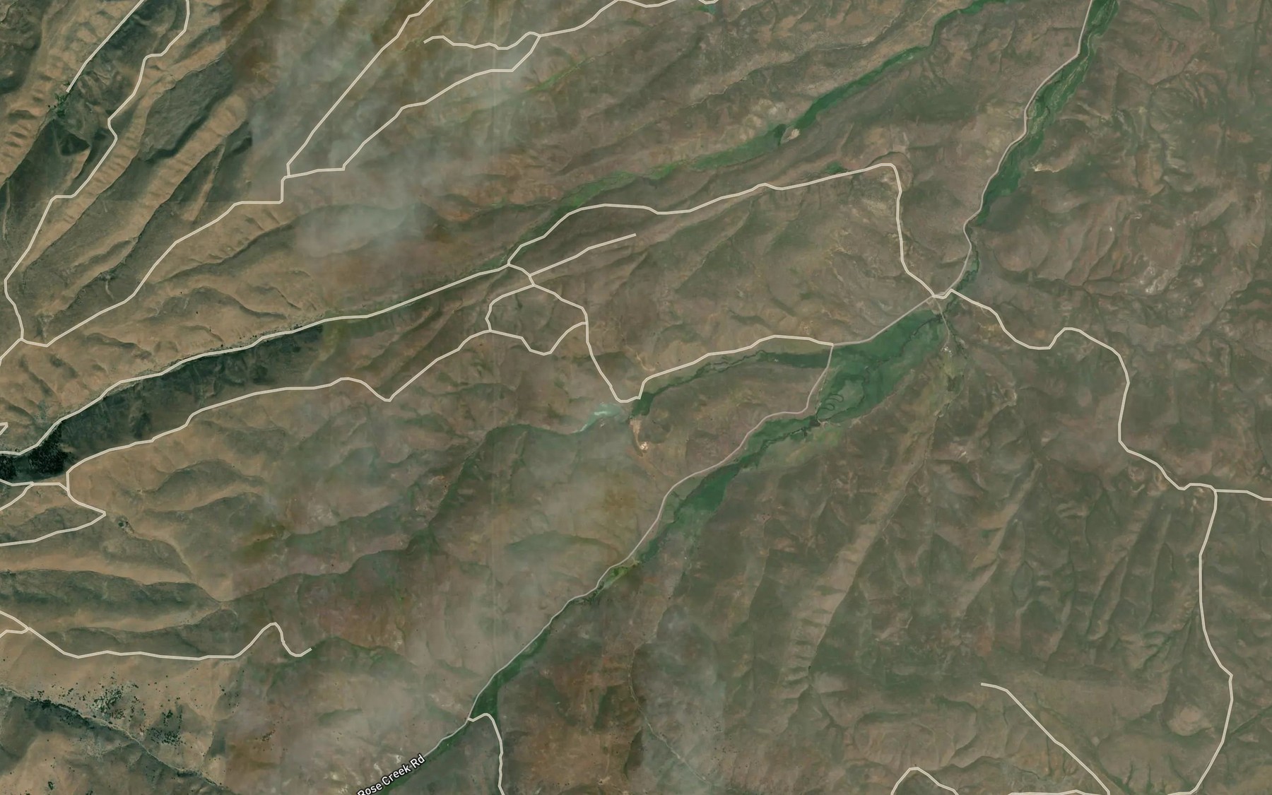 Satellite map of the Dickson Reservoir