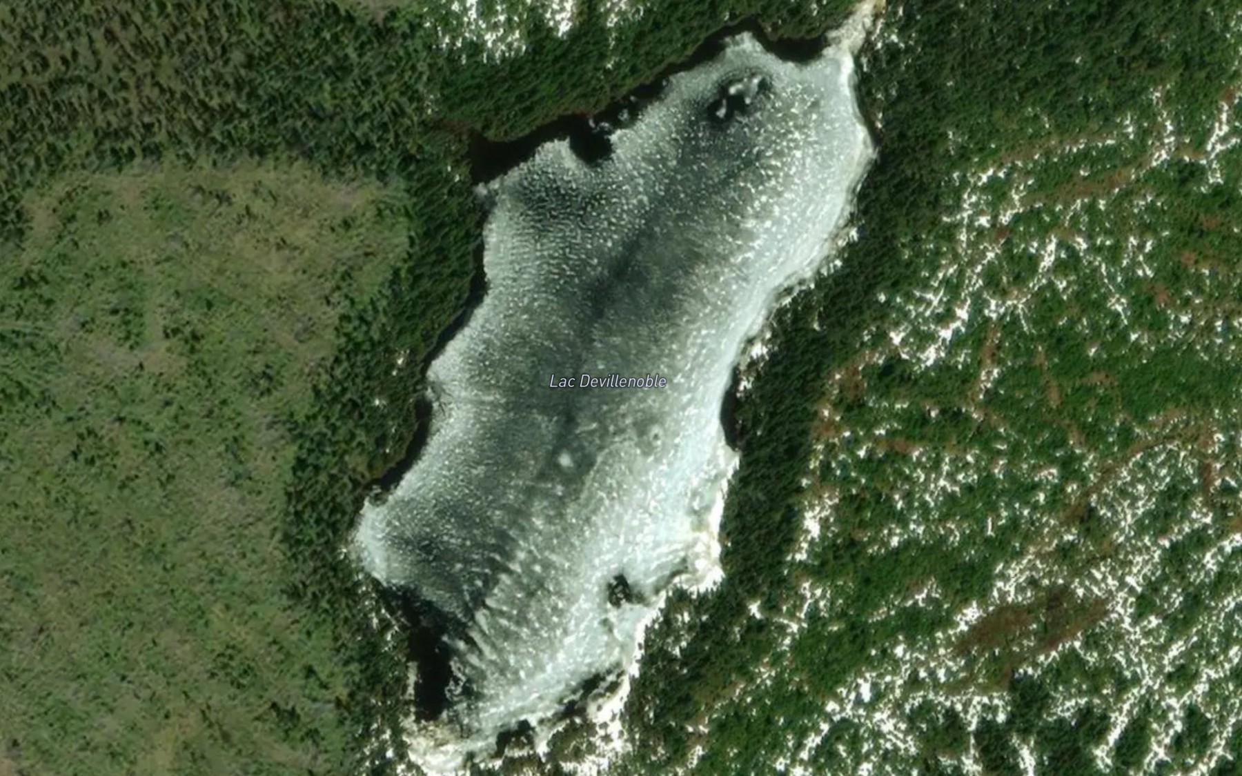 Satellite map of the Lac Devillenoble